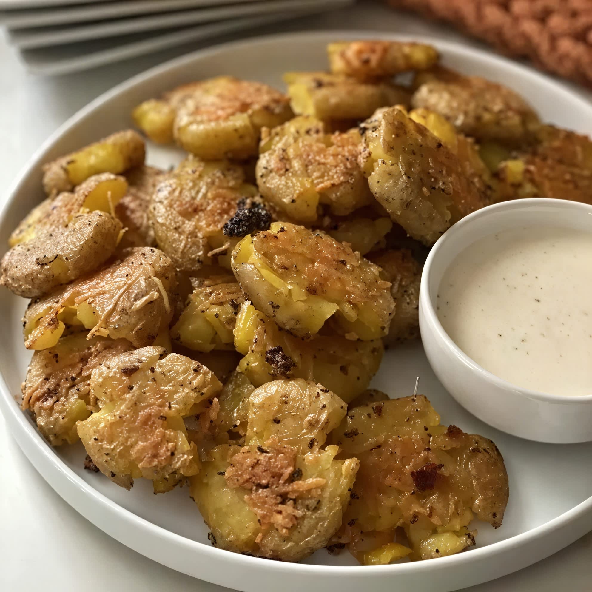 Rosemary Garlic Smashed Potatoes
