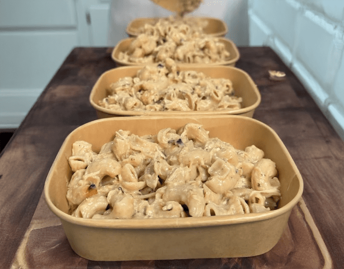 High Protein Shredded Chicken Alfredo Meal Prep