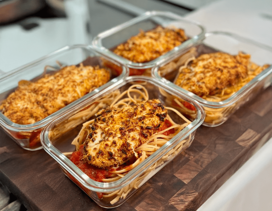 High-Protein Low-Calorie Chicken Parmesan Meal Prep