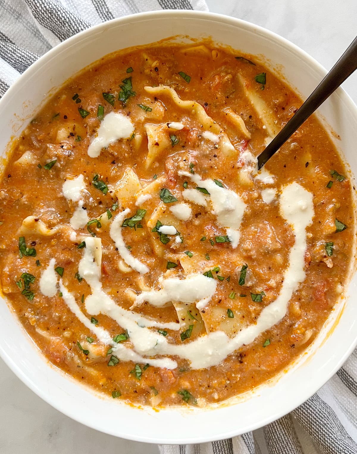 Dairy Free Lasagna Soup