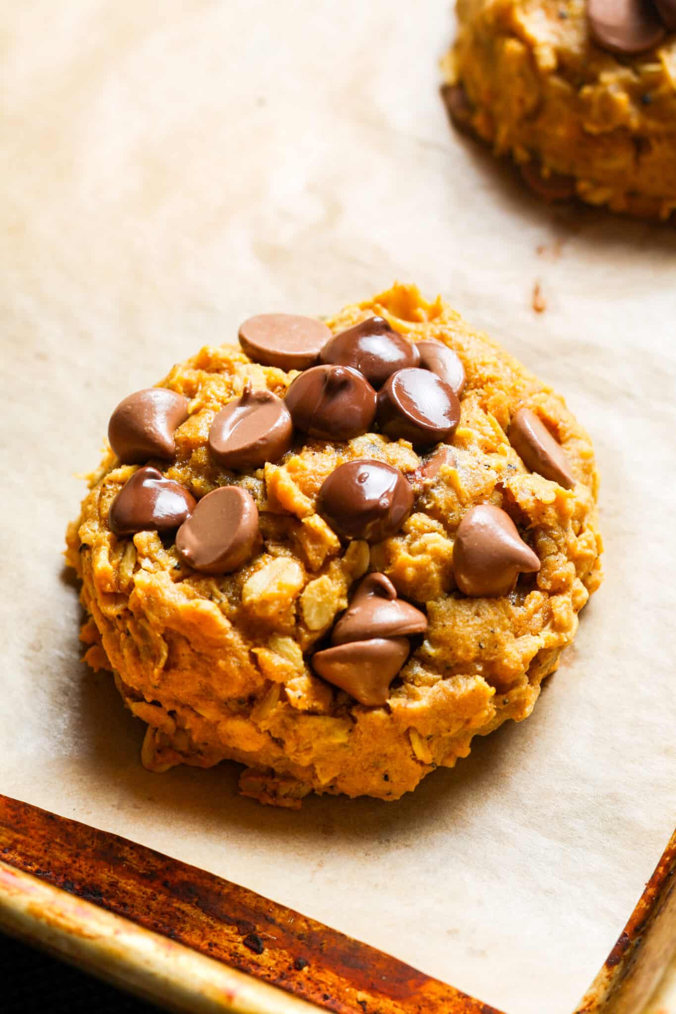 Pumpkin Oatmeal Chocolate Chip Cookies