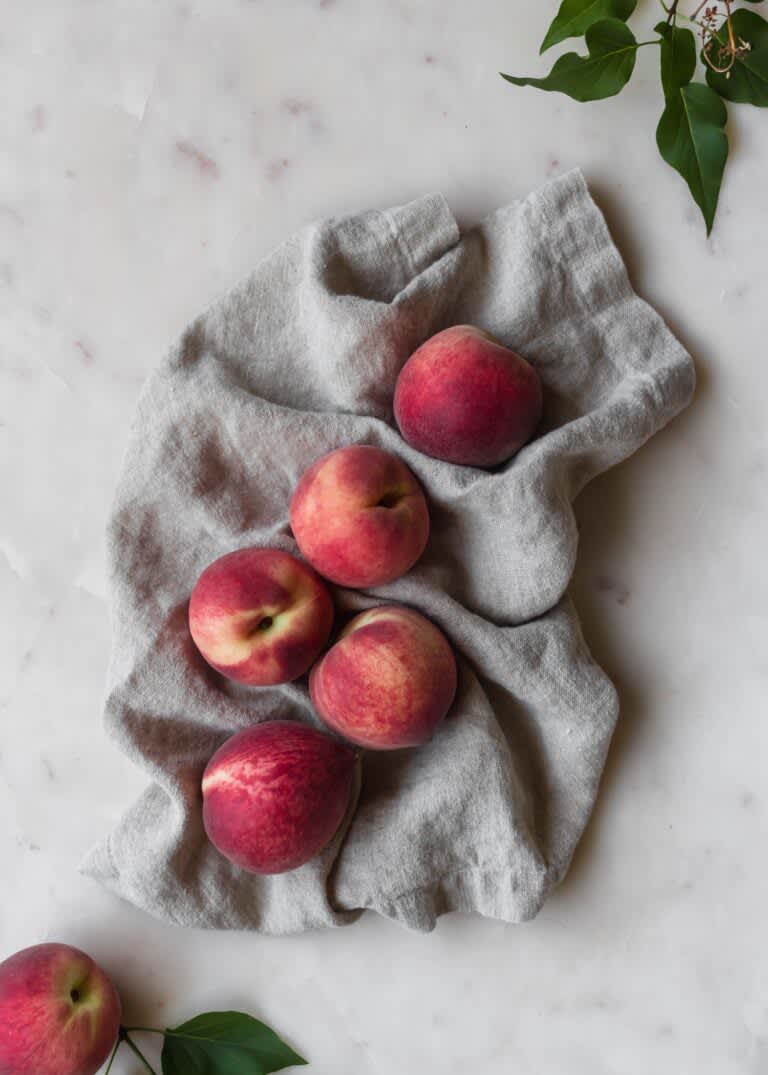 Baked Peaches With Honey & Ginger