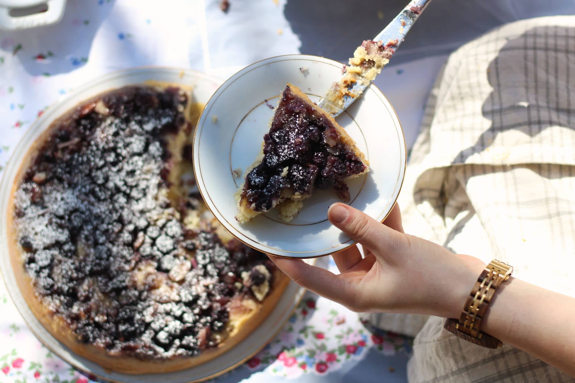 Blueberry-Almond Skillet Cake