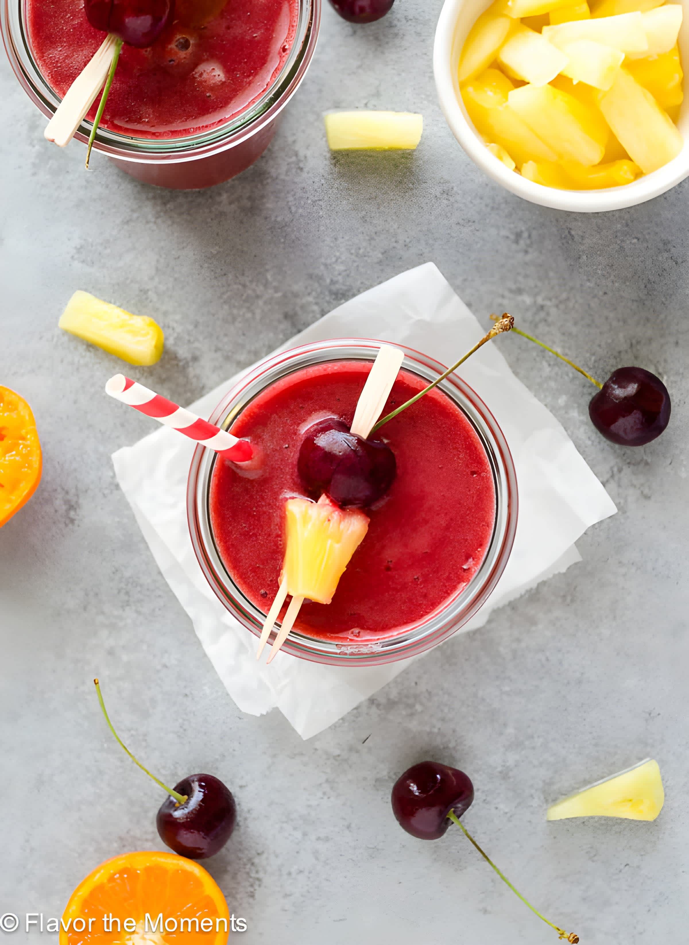3-Ingredient Pineapple Cherry Smoothie