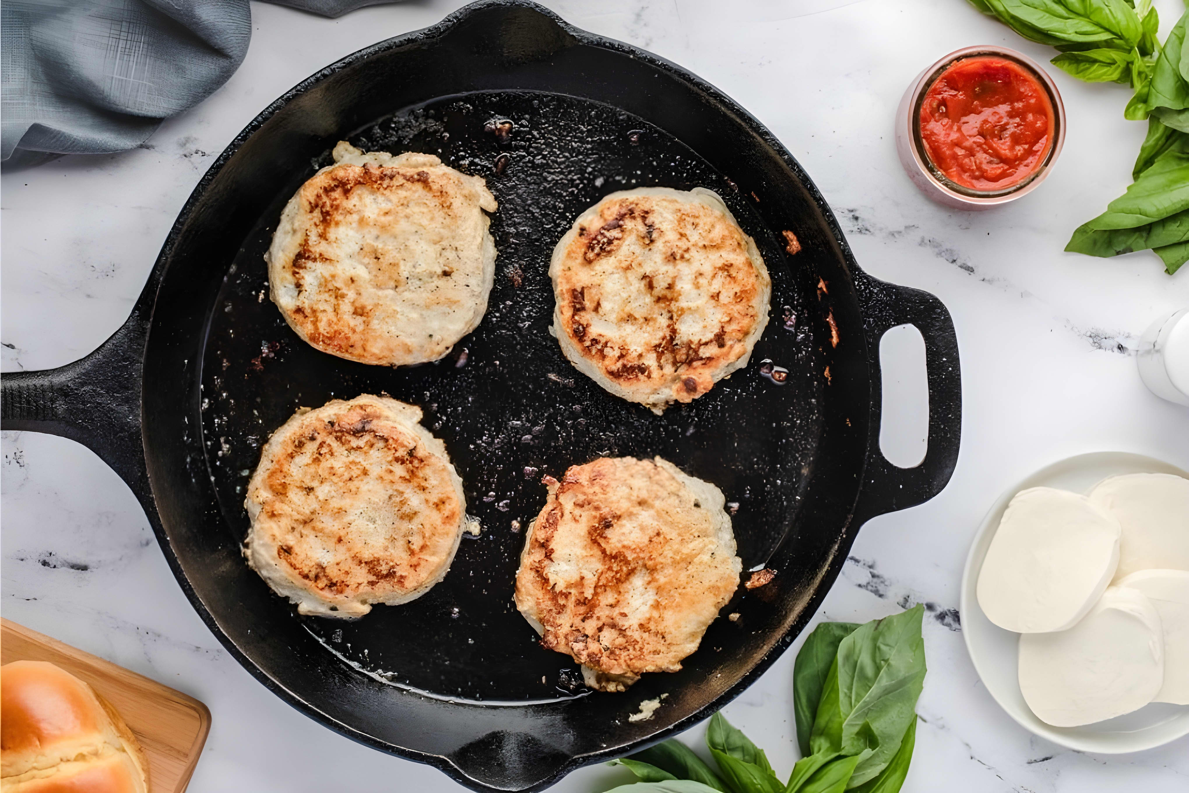 Ground Chicken Parmesan Burgers