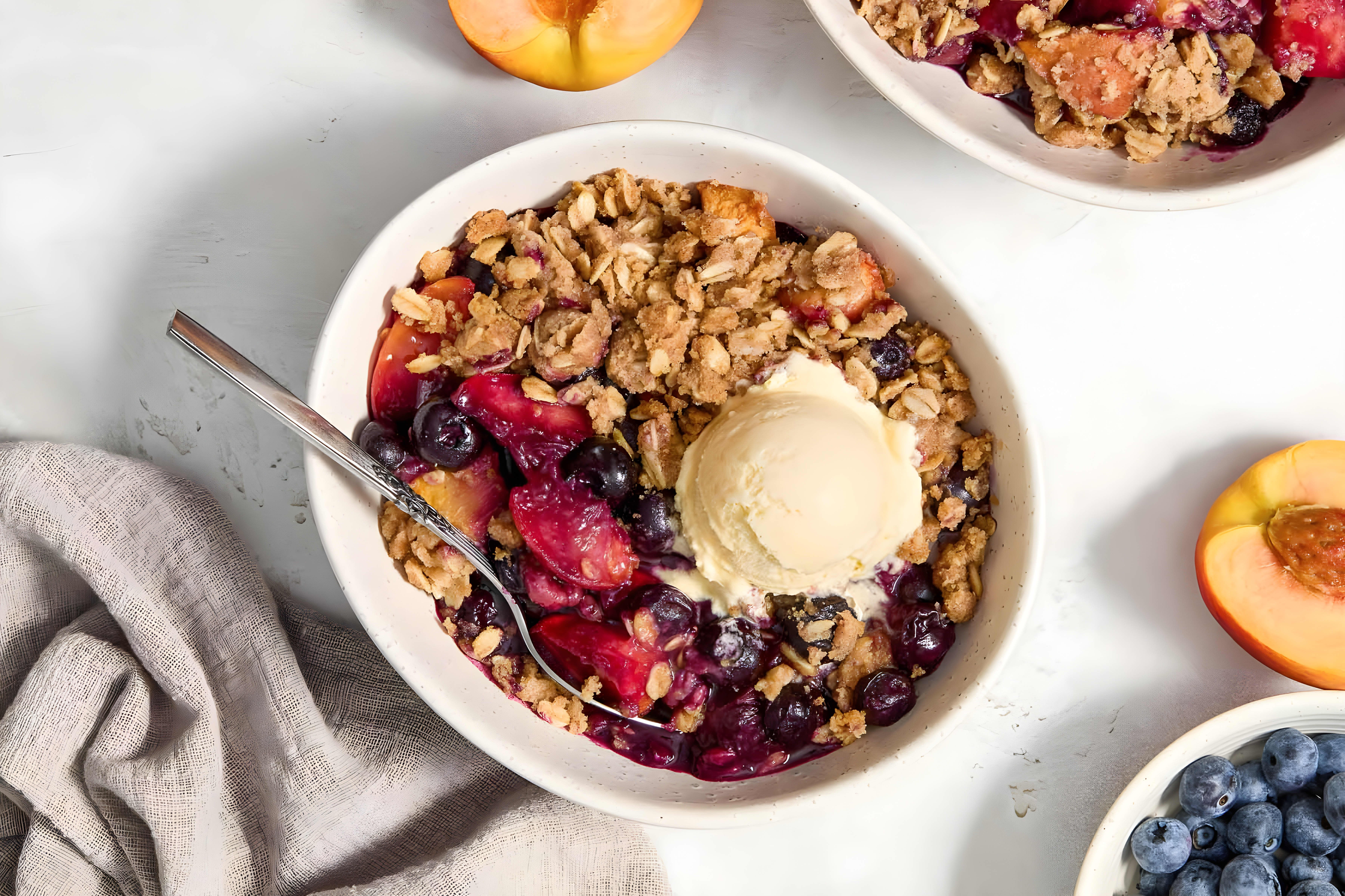 Peach Blueberry Crisp