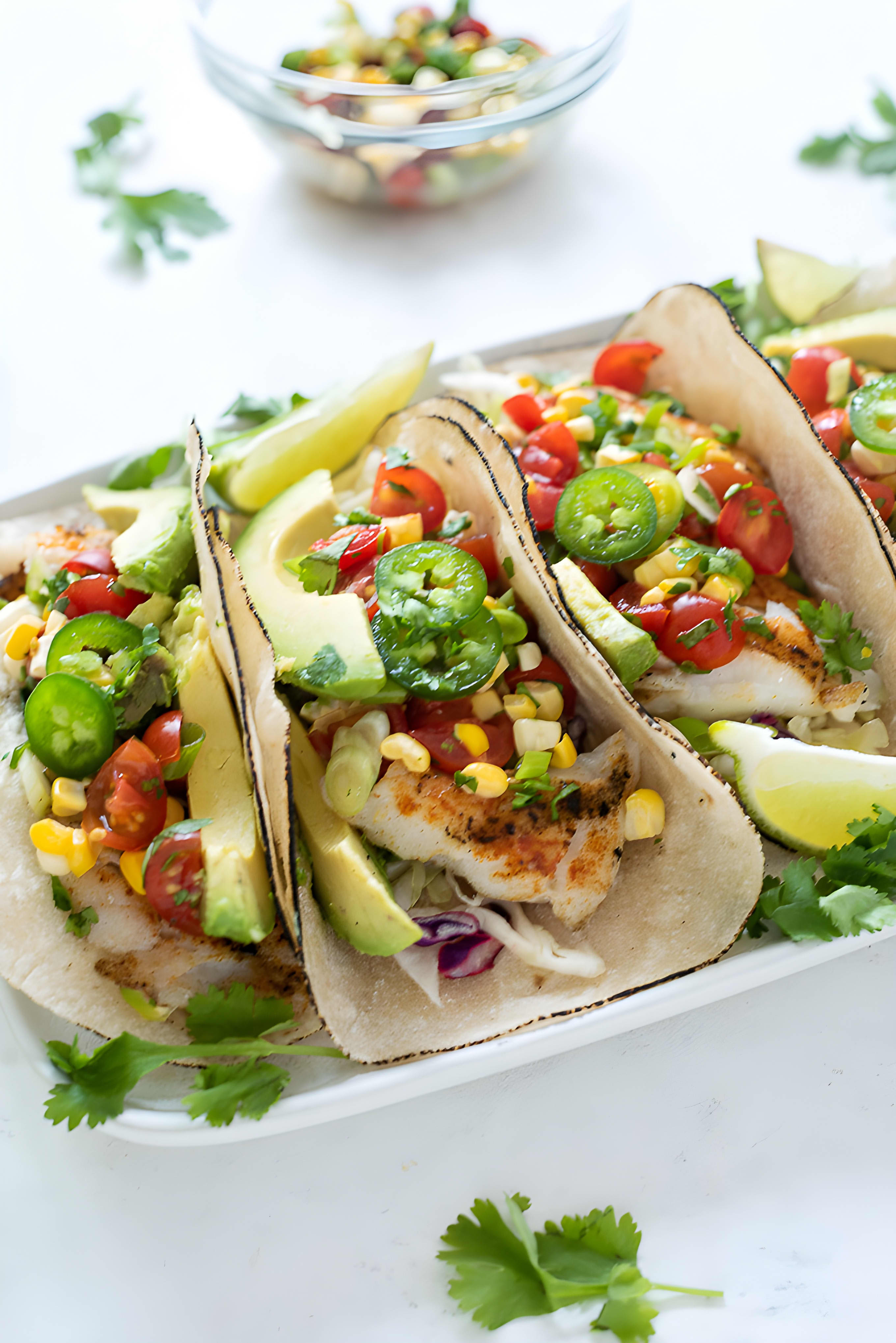 Grilled Fish Tacos with Cherry Tomato Salsa