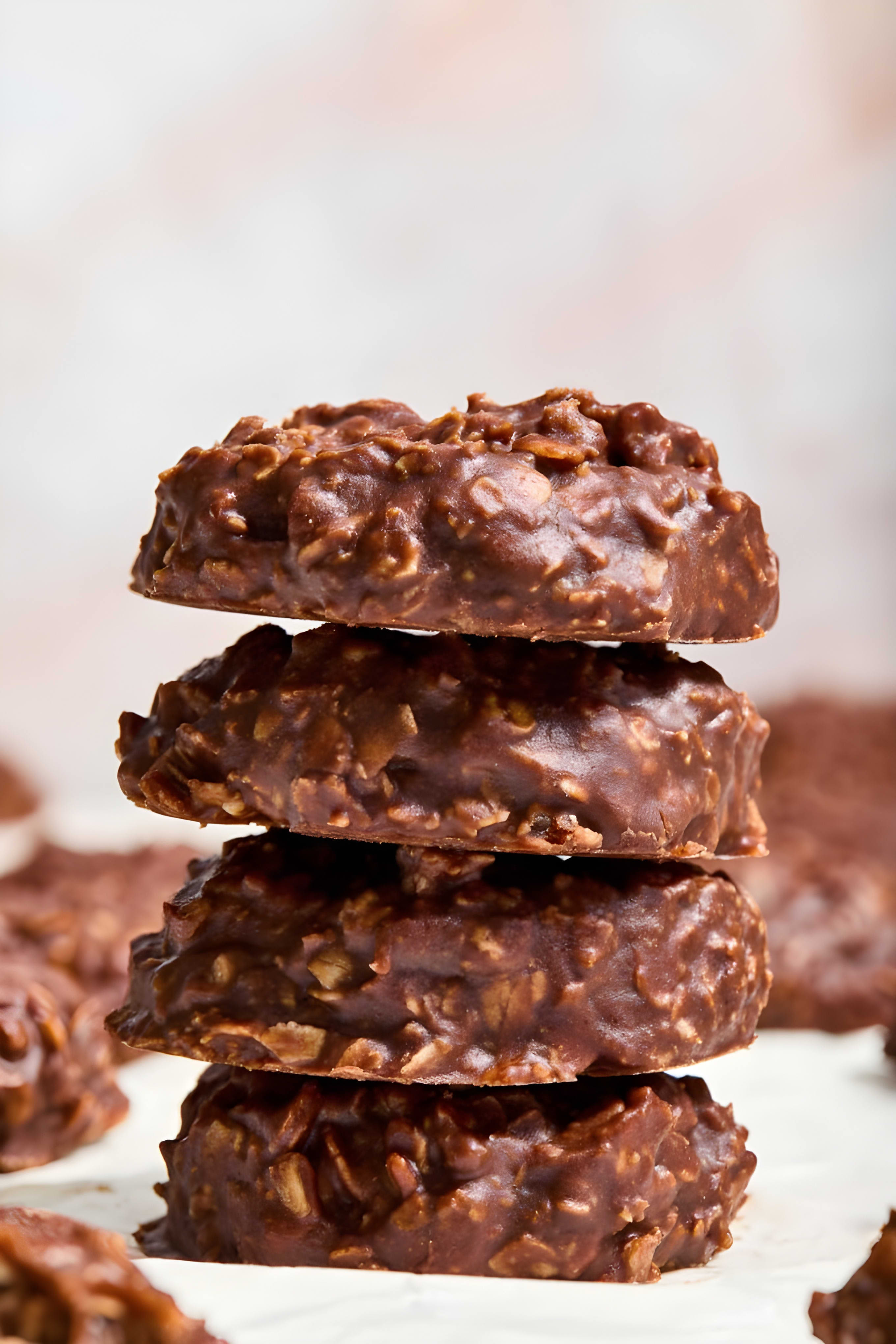 No Bake Chocolate Peanut Butter Oatmeal Cookies