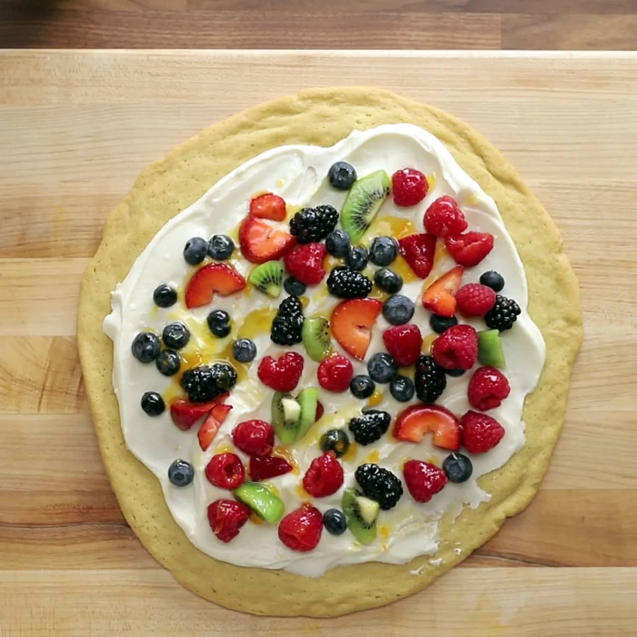 Easy Fruit Cookie Pizza