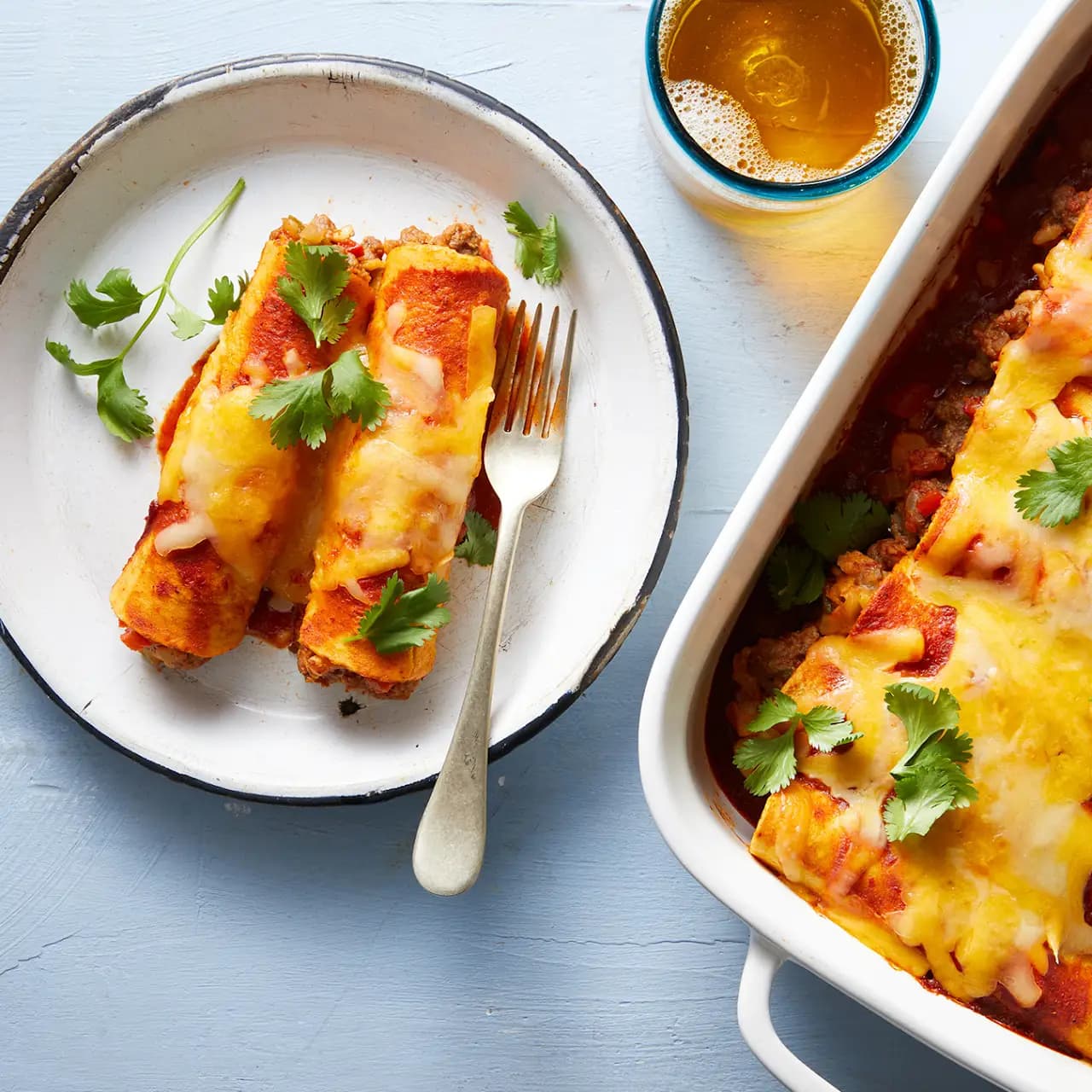 Easy Ground Beef Enchiladas