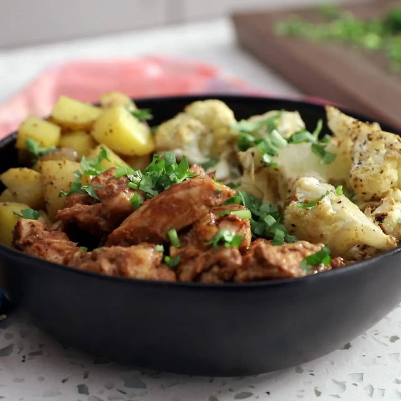 Sheet Pan Chicken Tikka Masala with Potatoes and Cauliflower