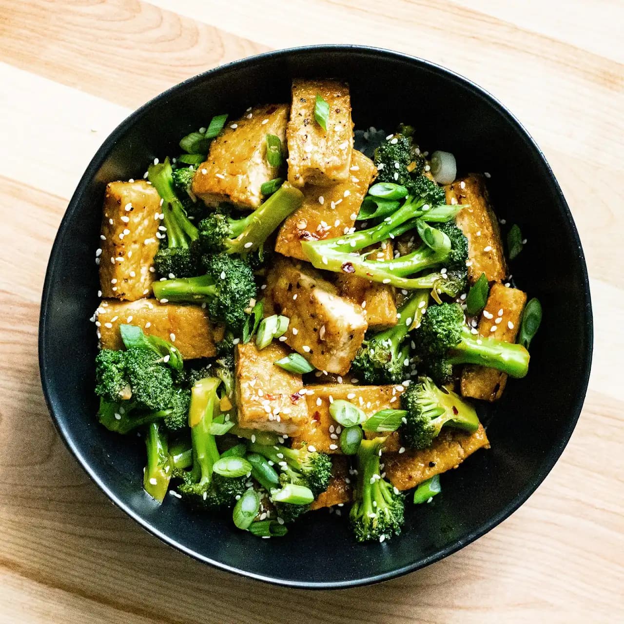 Crispy Sesame Tofu and Broccoli