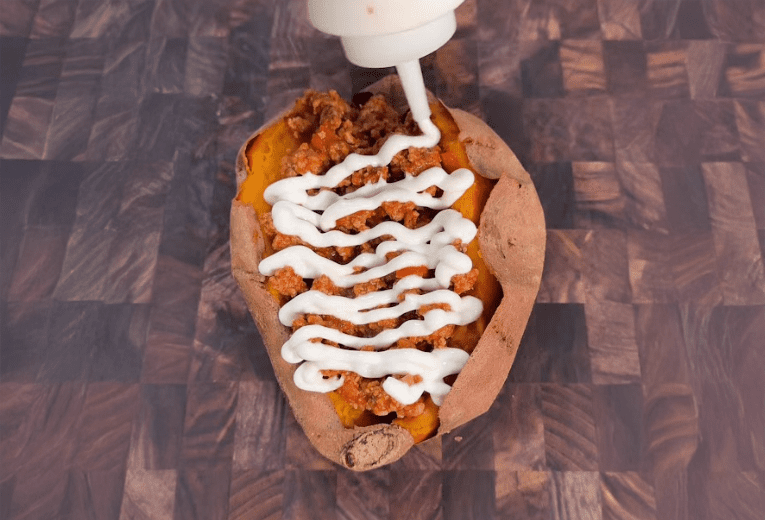 High-Protein Turkey Stuffed Sweet Potatoes