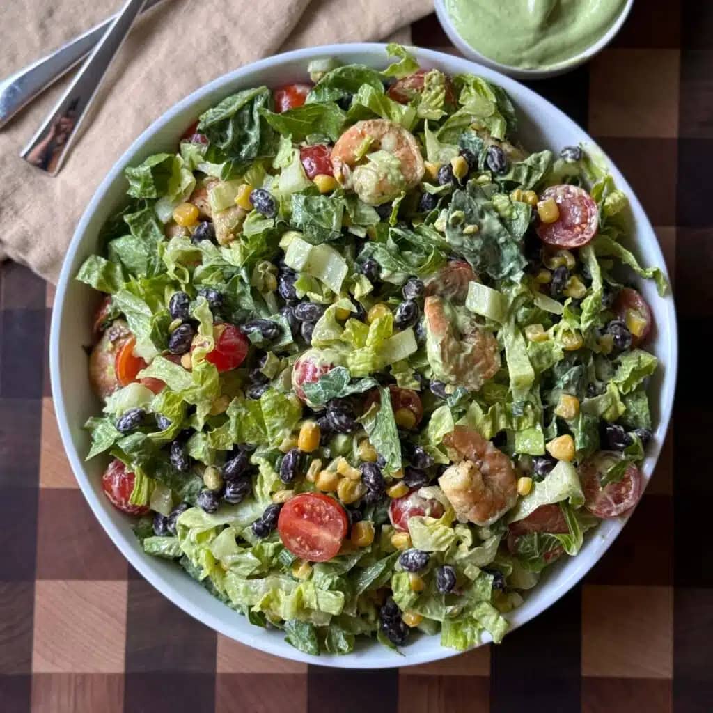 Southwest Shrimp Salad with Creamy Avocado Dressing