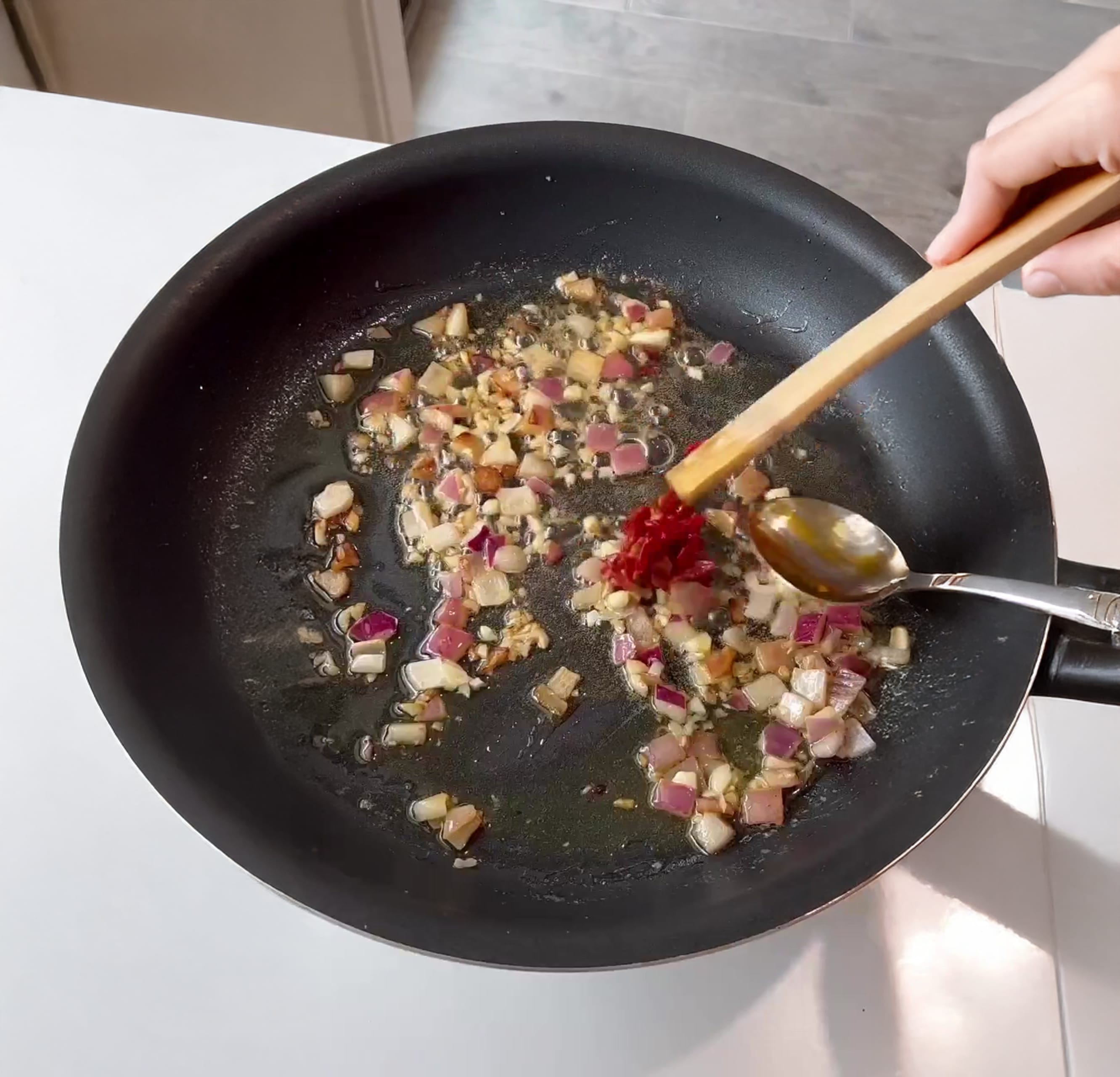 Copycat Carbone Pasta with Tortellini & Burrata