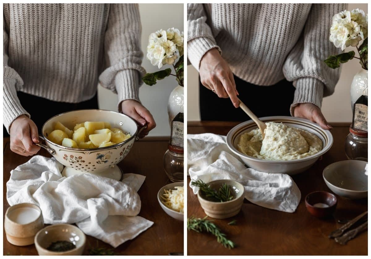 Cheddar Mashed Potatoes With Rosemary