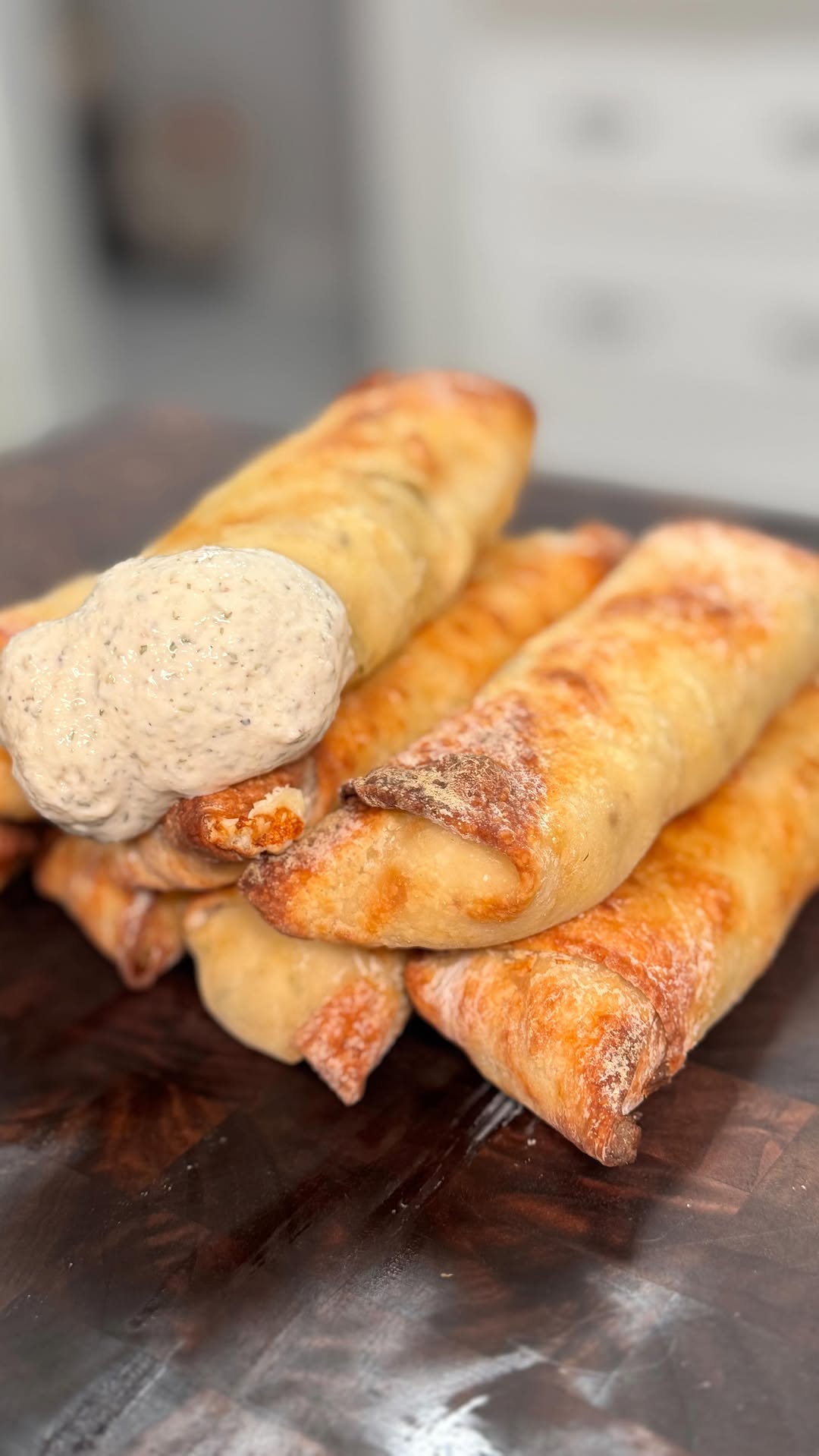 Chicken Bacon Ranch Egg Rolls