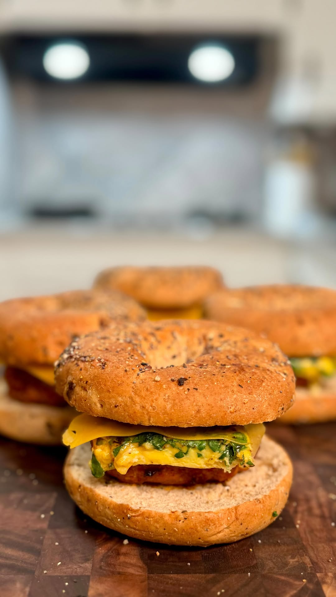 High-Protein Low-Calorie Breakfast Bagel Meal Prep