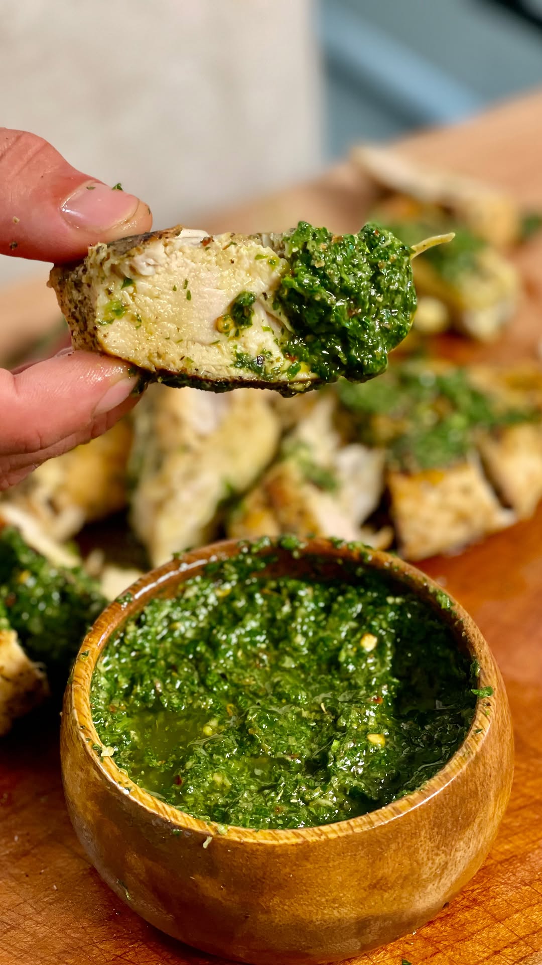 Garlic Herb Chicken with Chimichurri Sauce