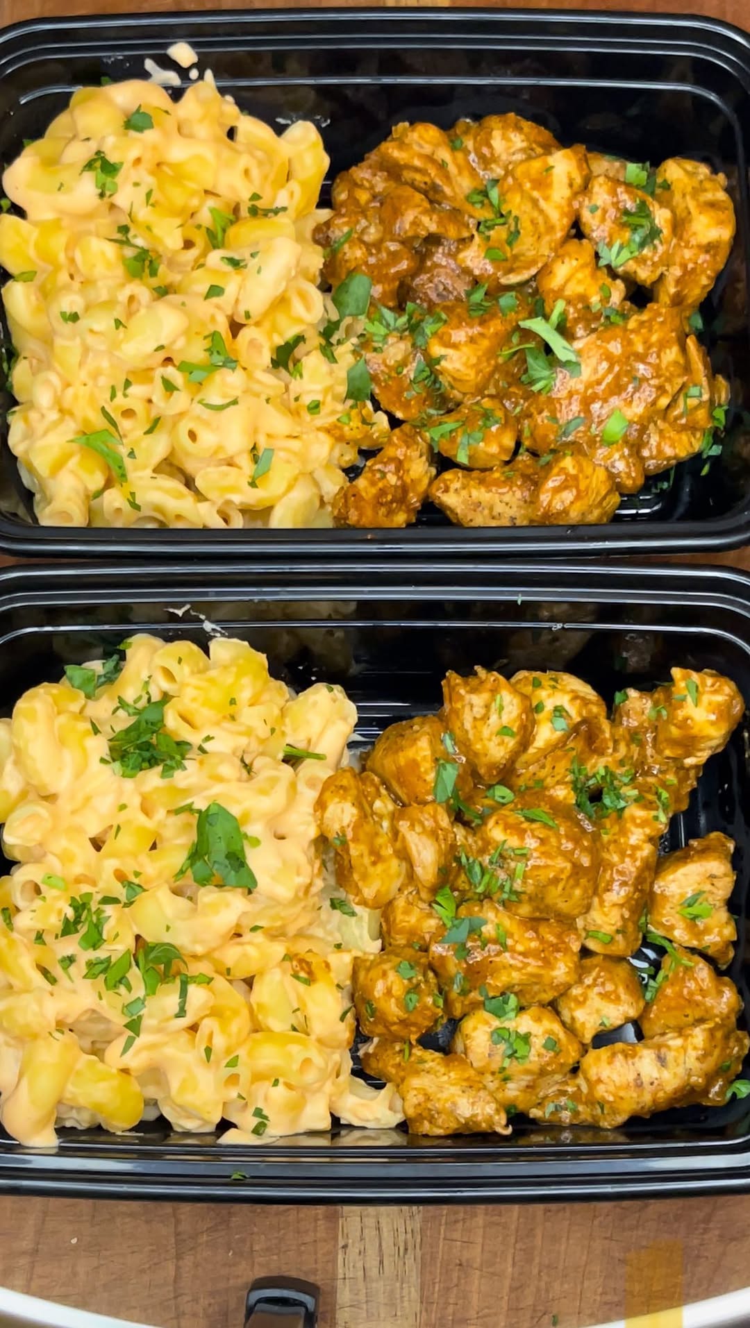 Sweet & Spicy BBQ Chicken Mac & Cheese Meal Prep