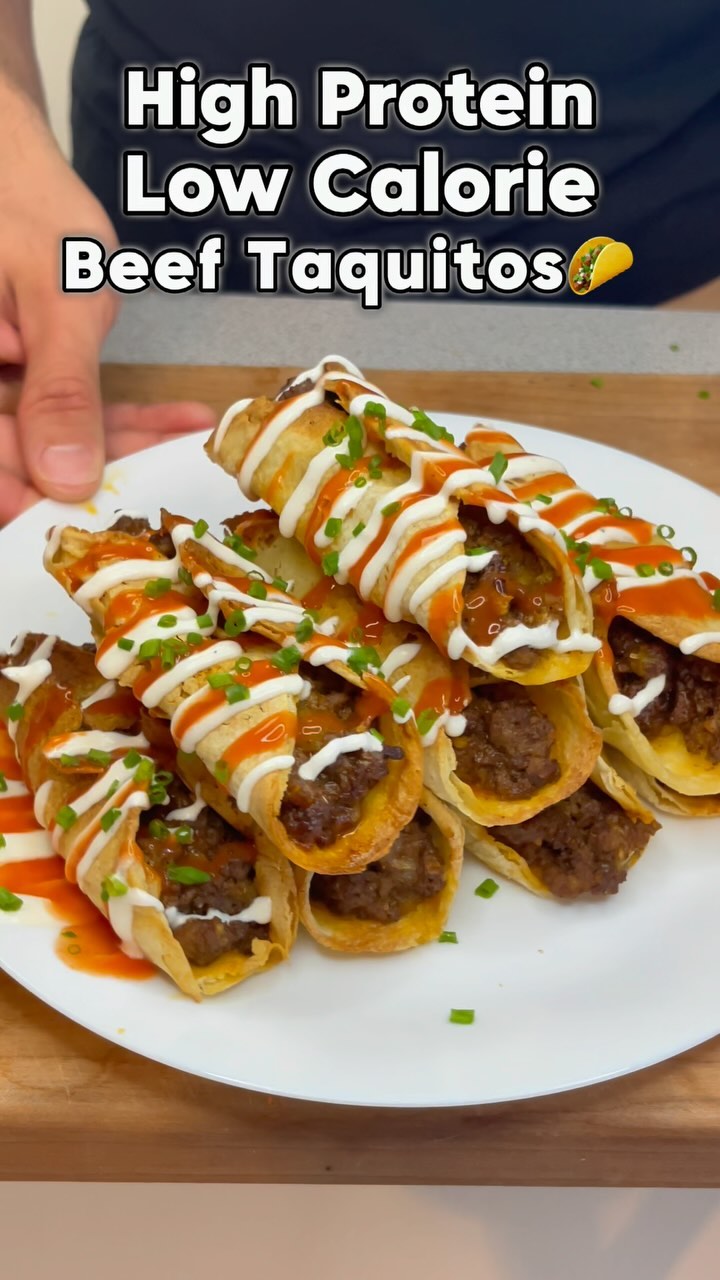 Low Calorie High Protein Beef Taquitos