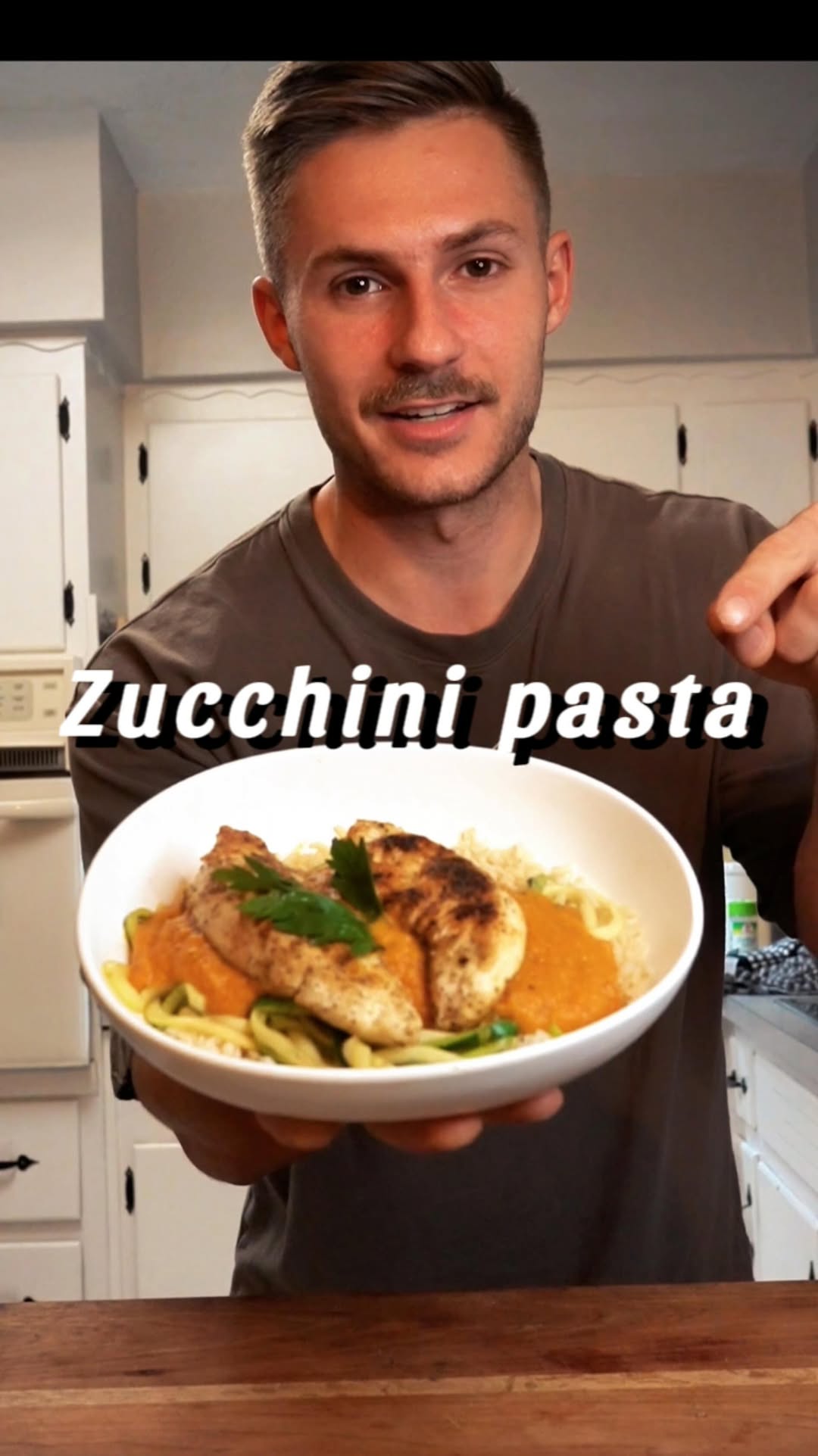 Zucchini Pasta with Roasted Garlic Tomato Sauce
