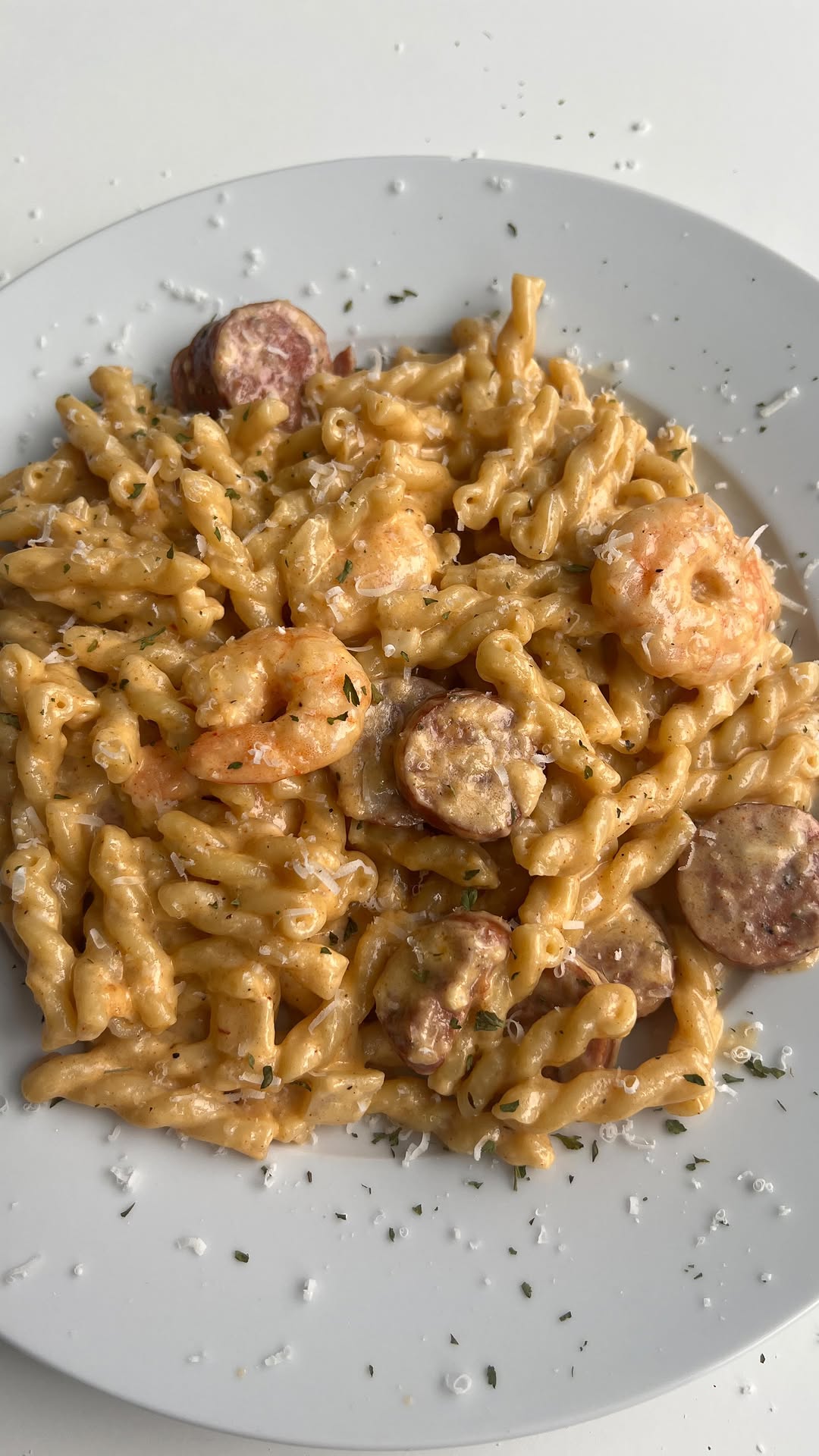 Creamy Cajun Shrimp & Sausage Pasta