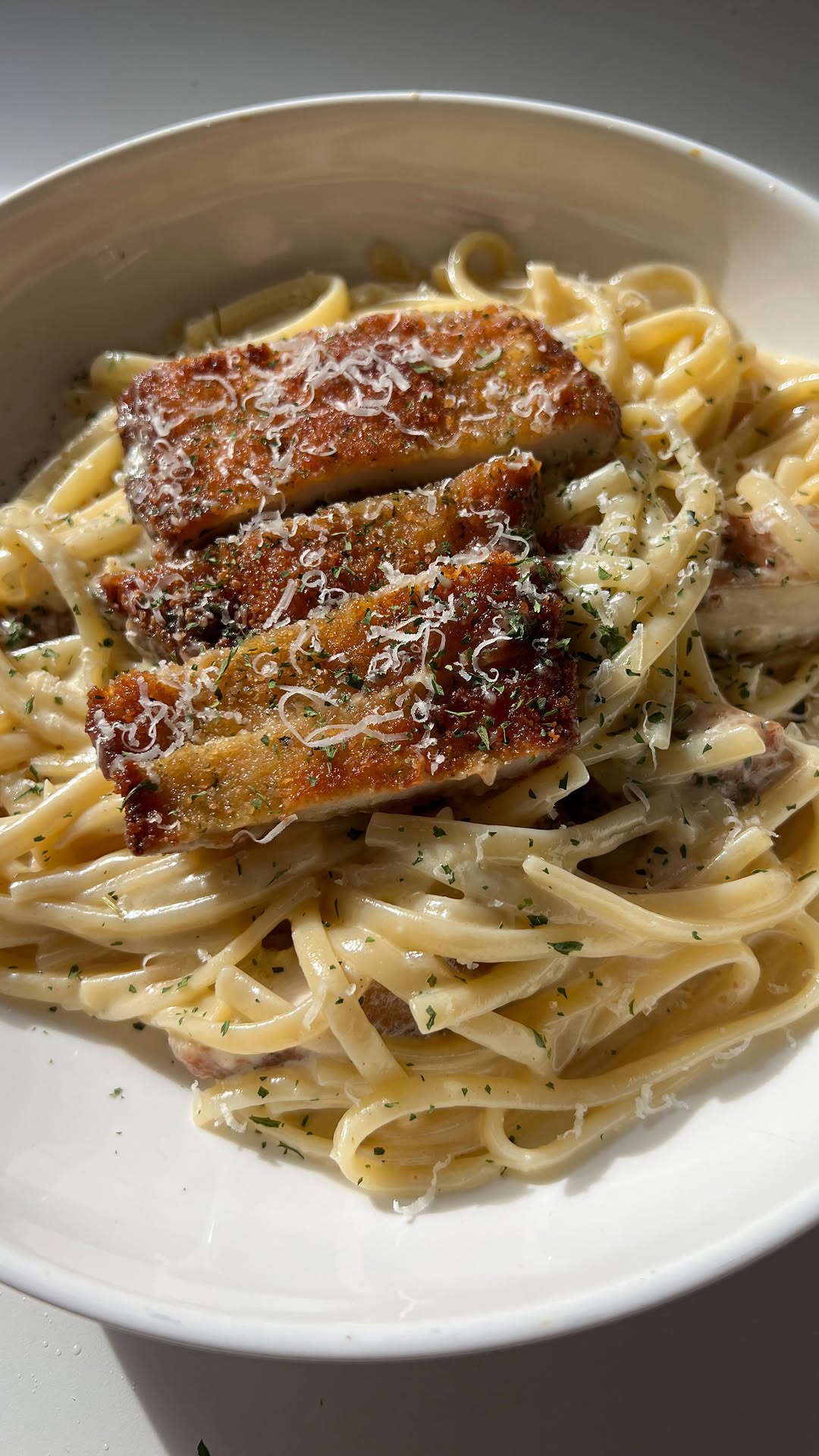 Crispy Chicken Alfredo