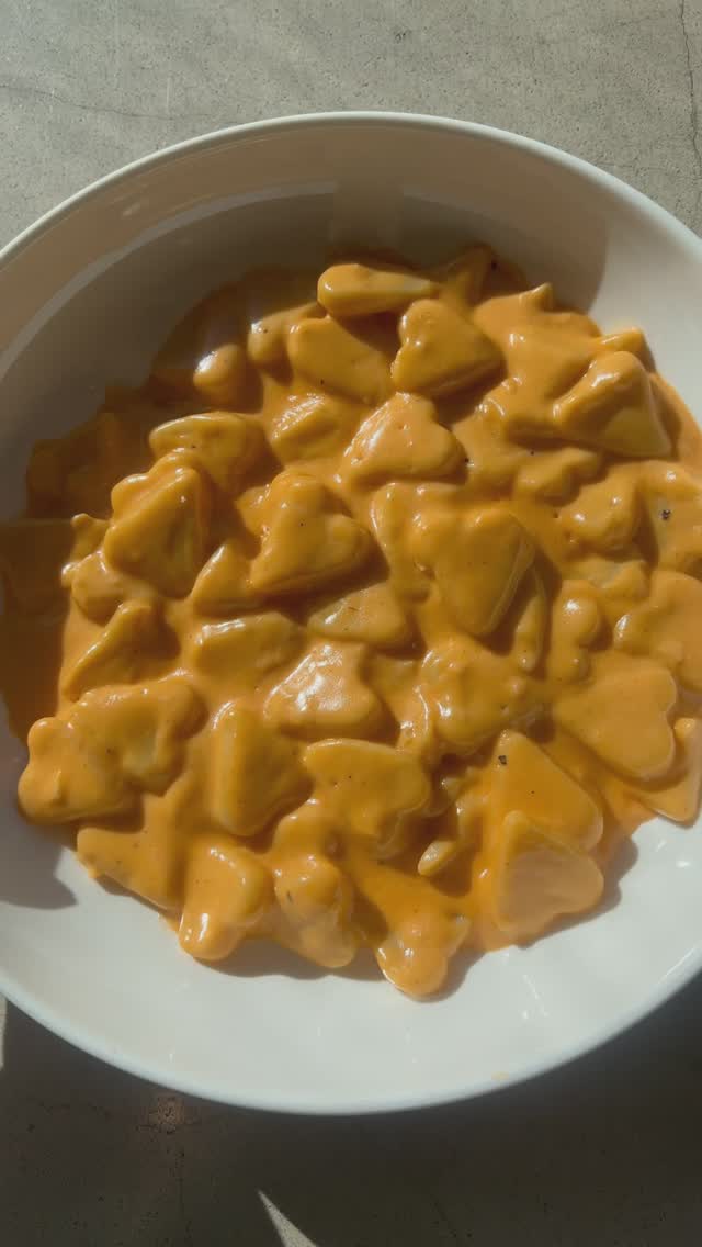 Gnocchi Hearts in Creamy Pink Sauce