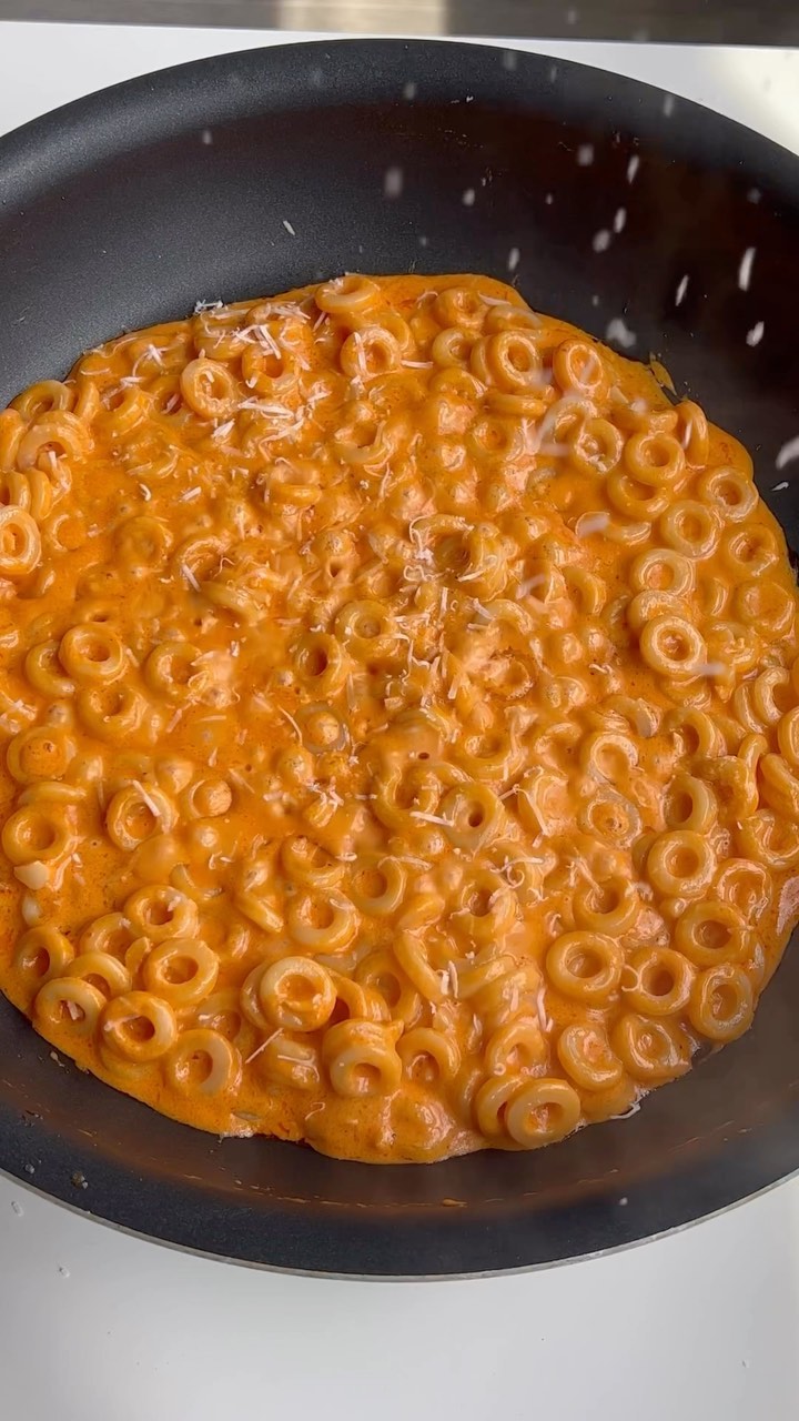 Spaghetti O’s Inspired Vodka Pasta