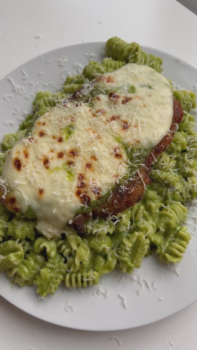 Pesto Chicken Parmesan Pasta