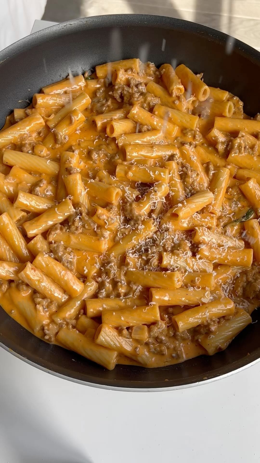 Creamy Sausage Pasta with Burrata
