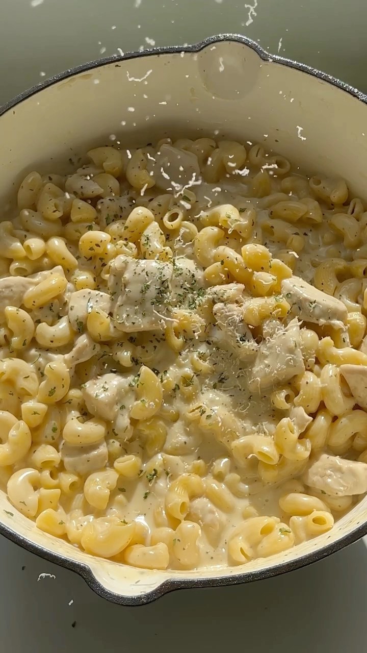 One Pot Chicken Alfredo Pasta