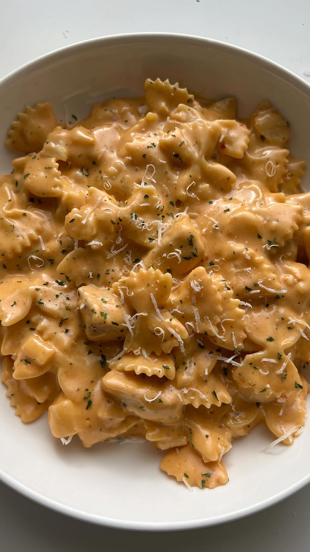 Cheesy Buffalo Chicken Bowtie Pasta