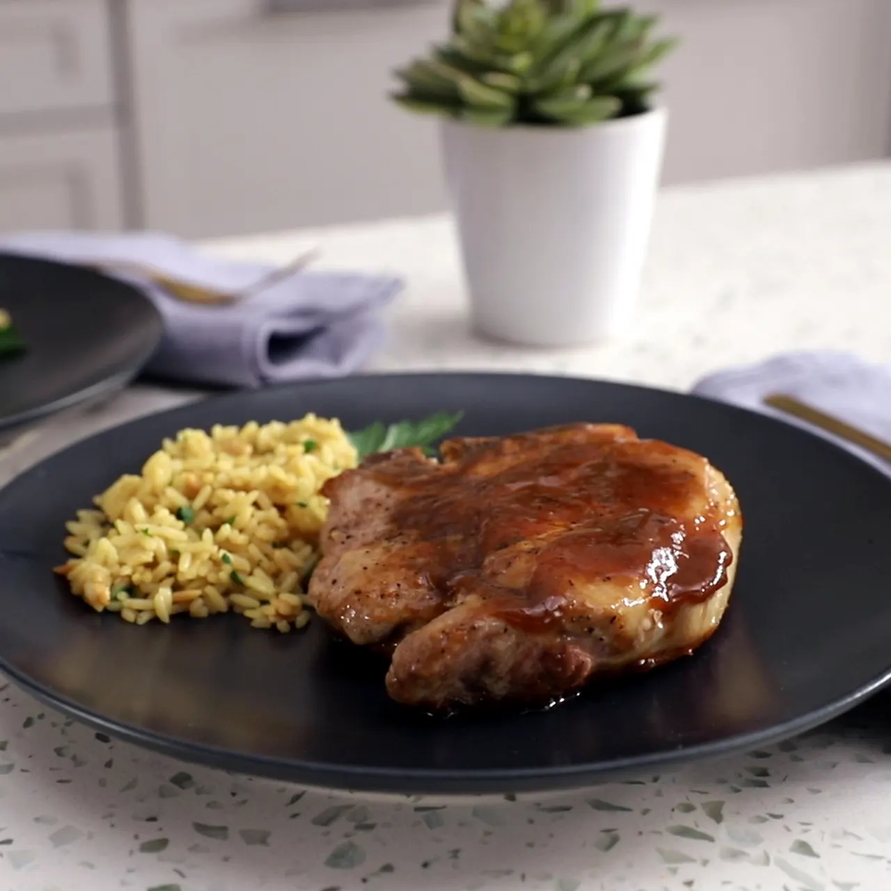 Brown Sugar Glazed Pork Chops