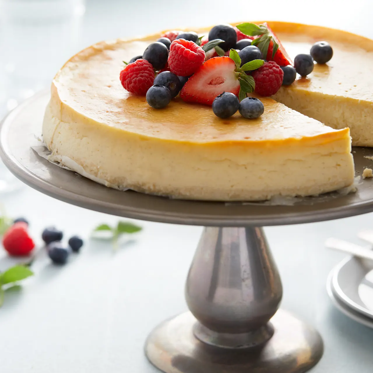 5-Ingredient Crustless Cheesecake