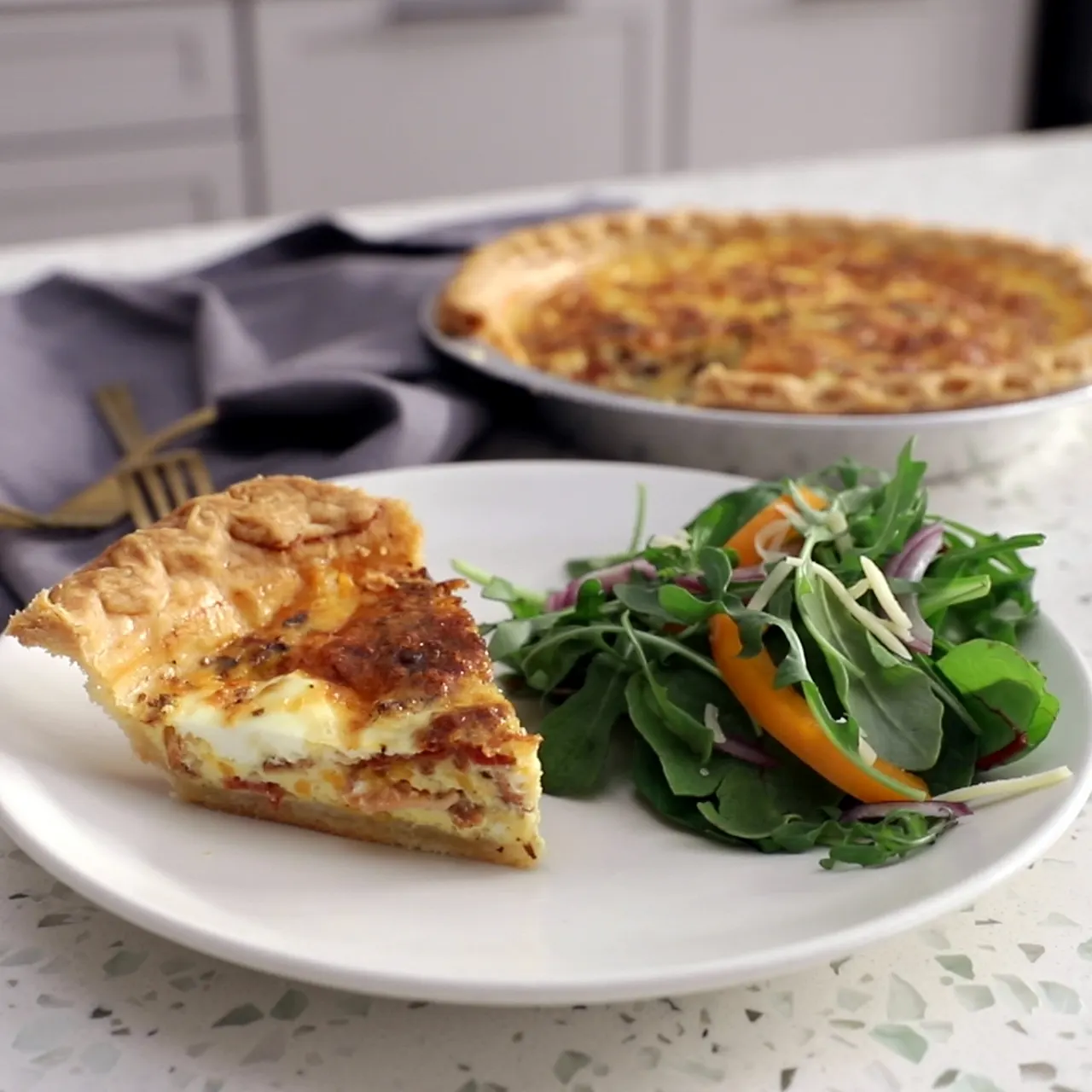 Bacon and Cheese Quiche