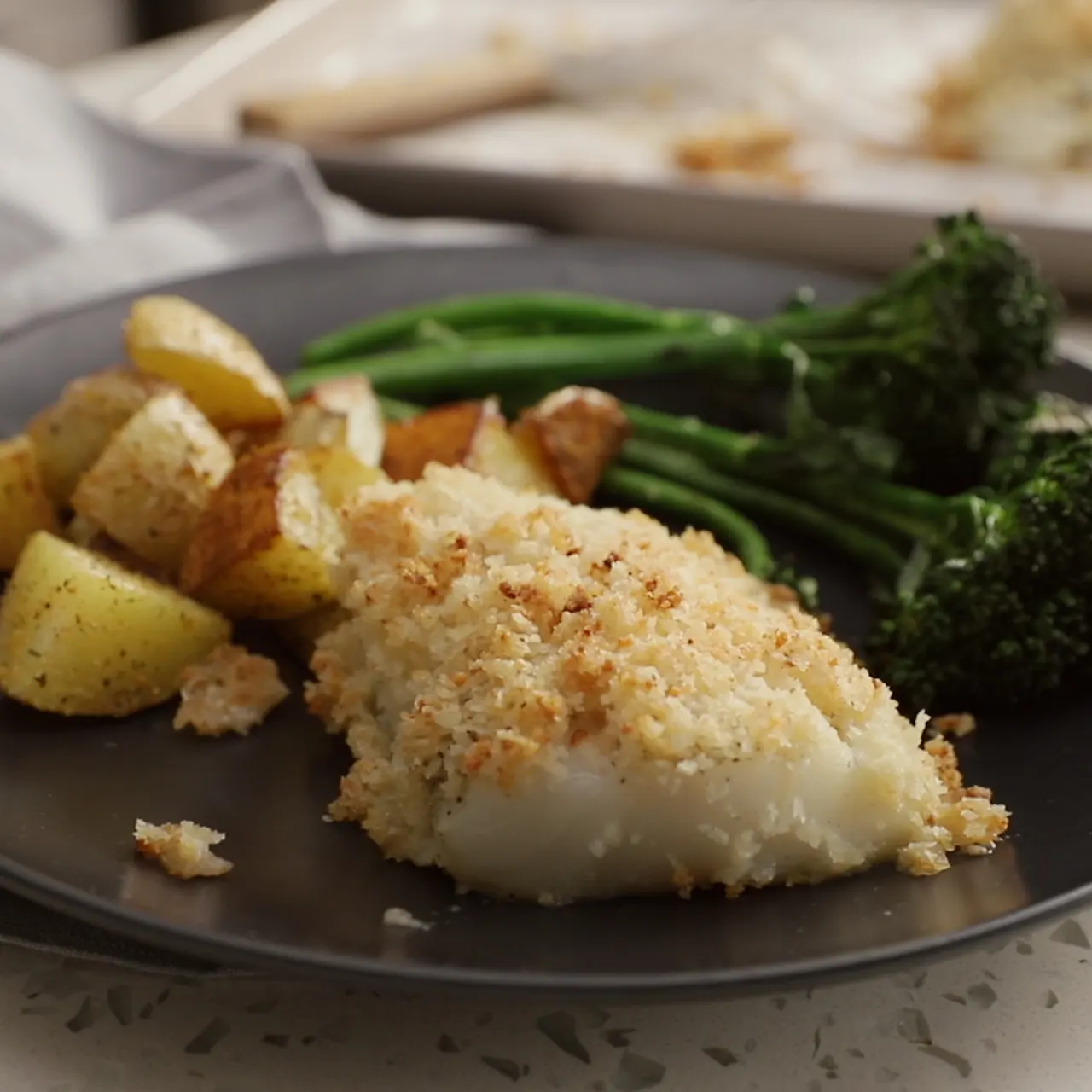 Baked Cod with Crunchy Panko Crust