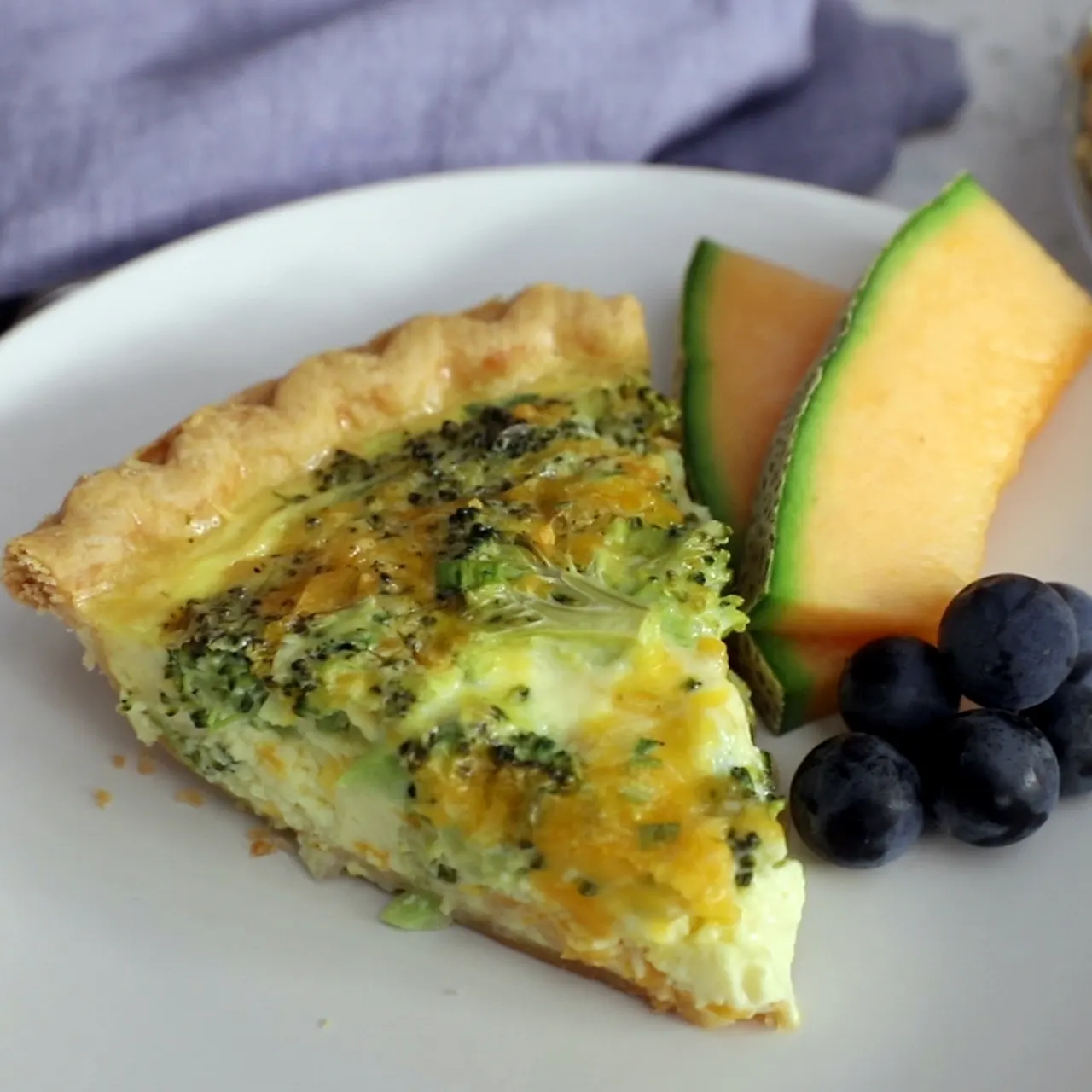 Broccoli and Cheese Quiche
