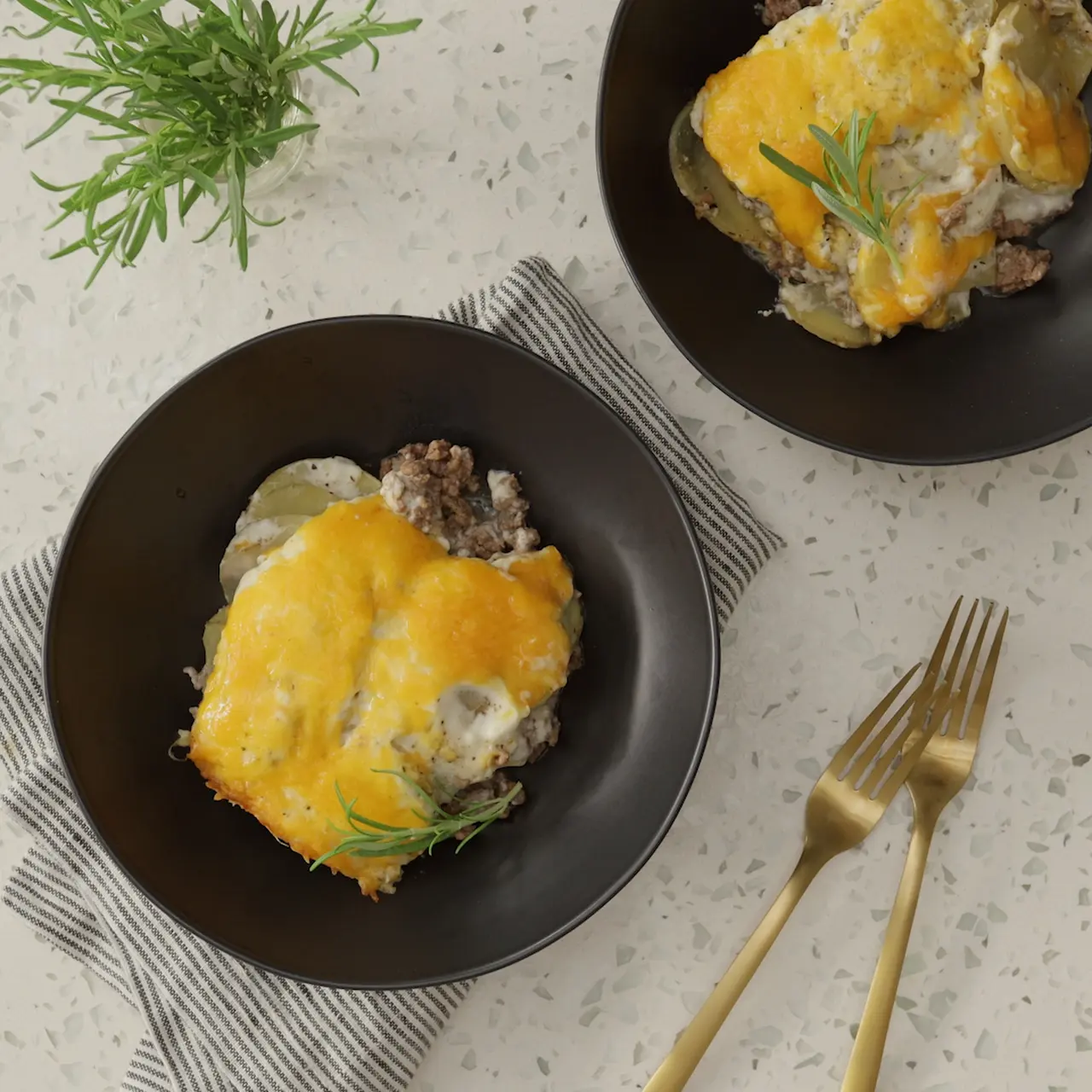 Ground Beef and Potato Gratin