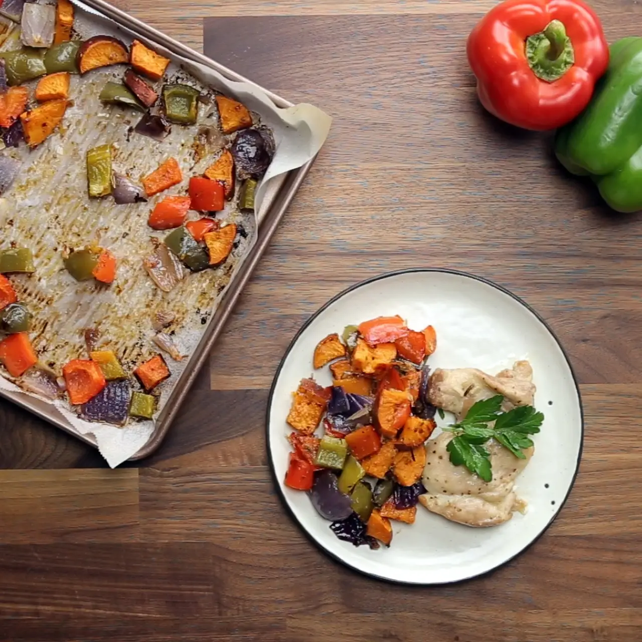 Easy Roasted Garlic & Parmesan Veggies