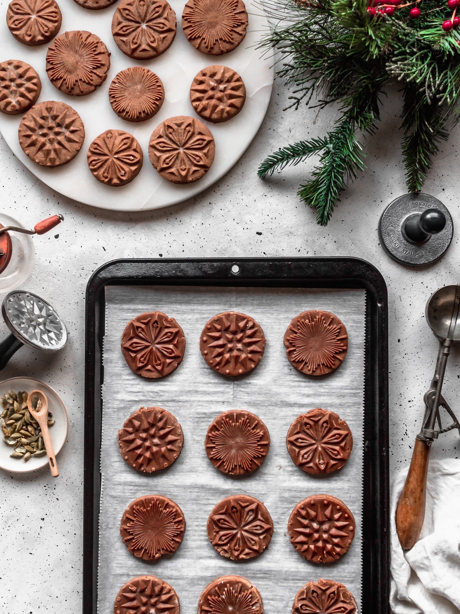 Cardamom Gingerbread Cookies + Orange Glaze
