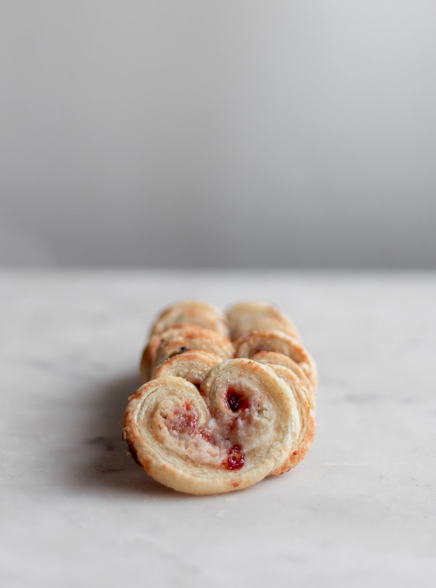 Strawberry Palmiers With Cream Cheese