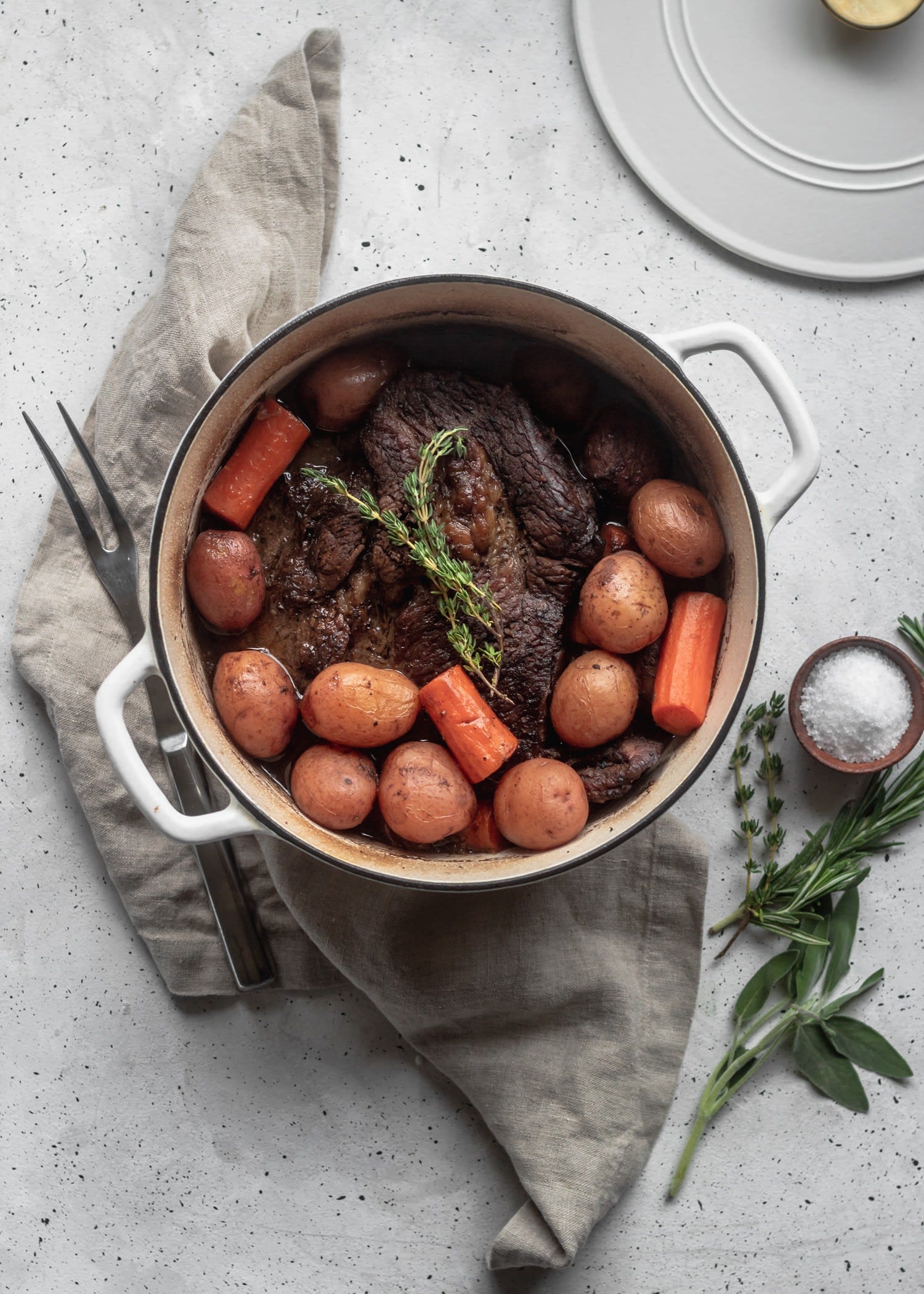 Pot Roast With Red Wine & Shallots (One-Pot)