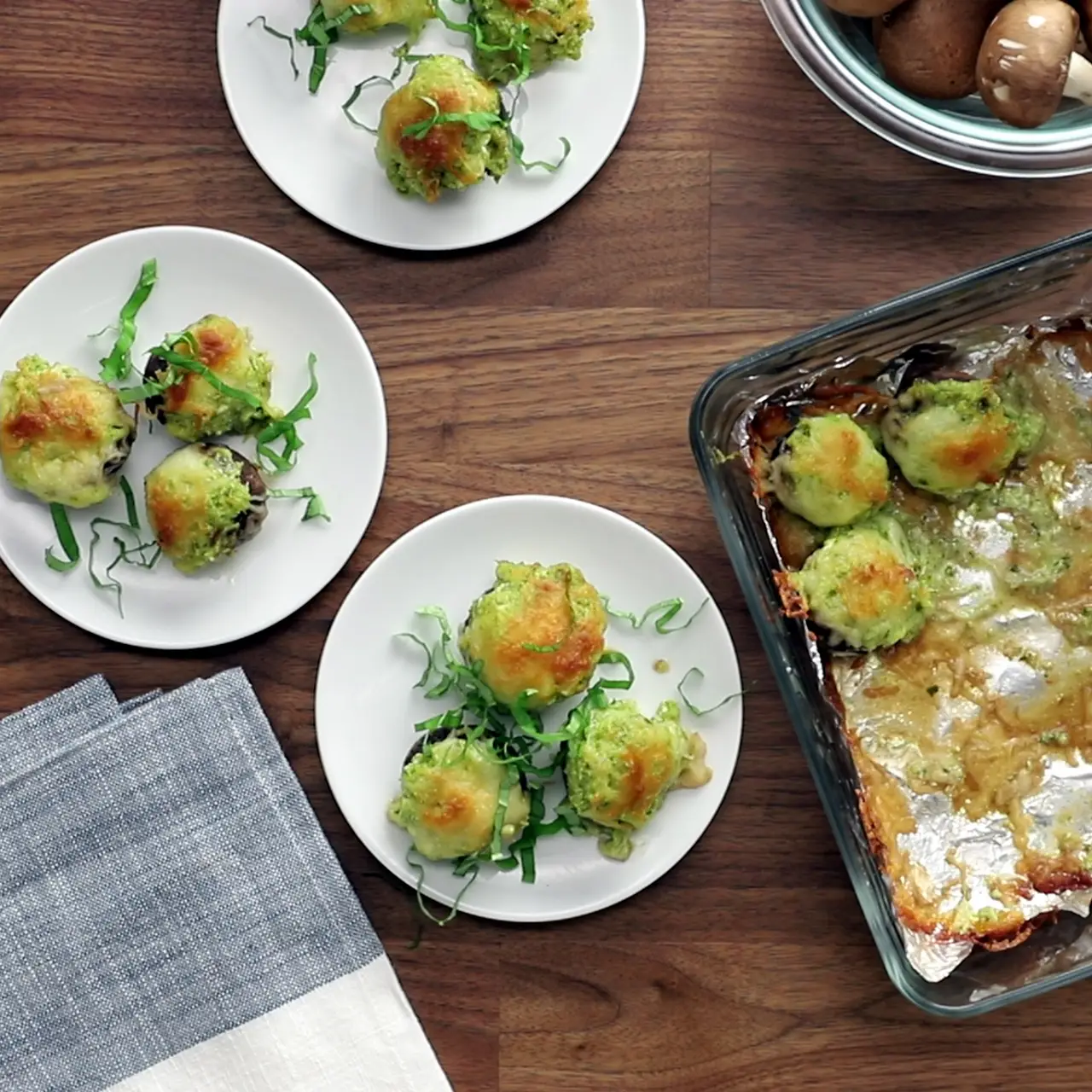 Creamy Pesto-Stuffed Mushrooms cover