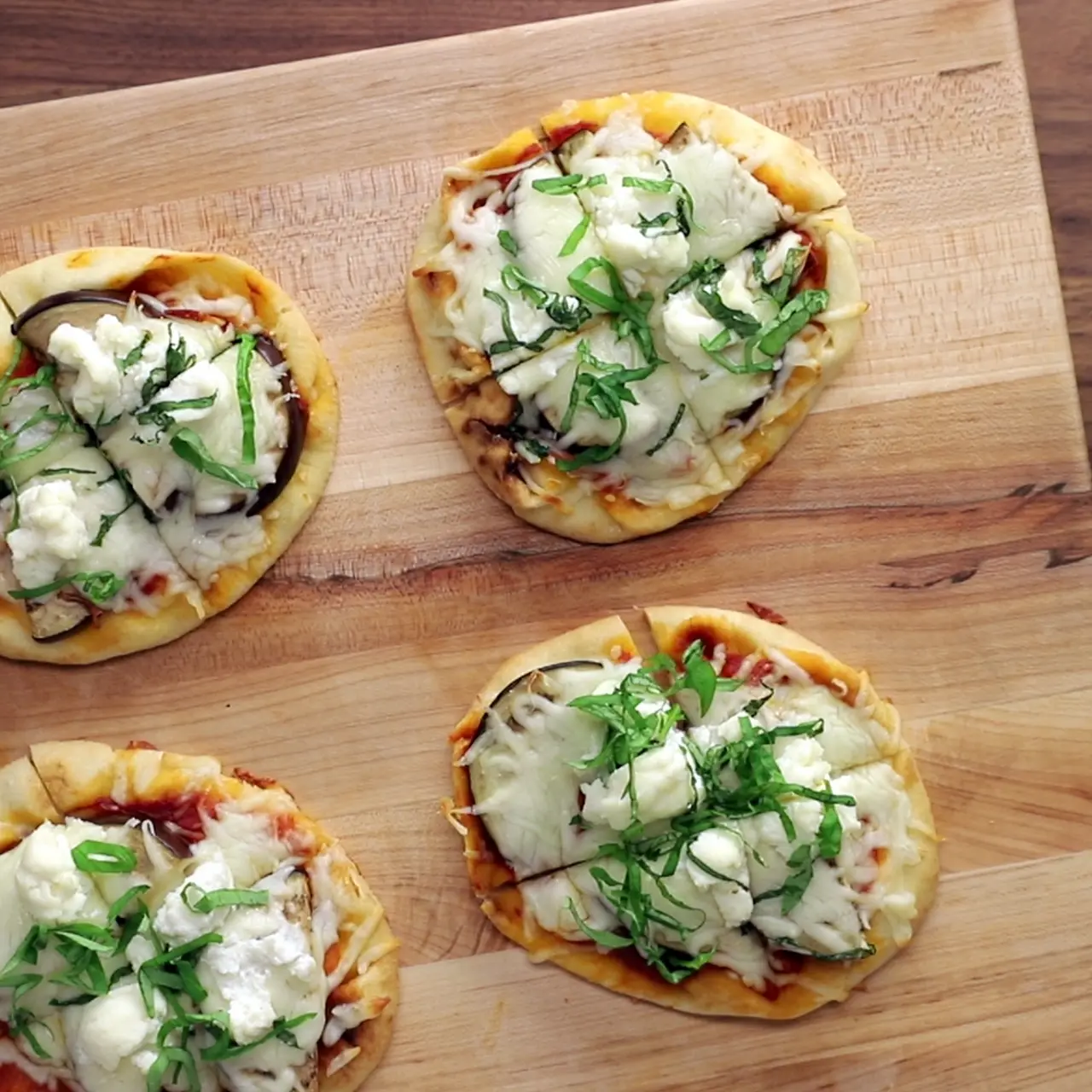 Quick & Easy Eggplant Naan Pizzas