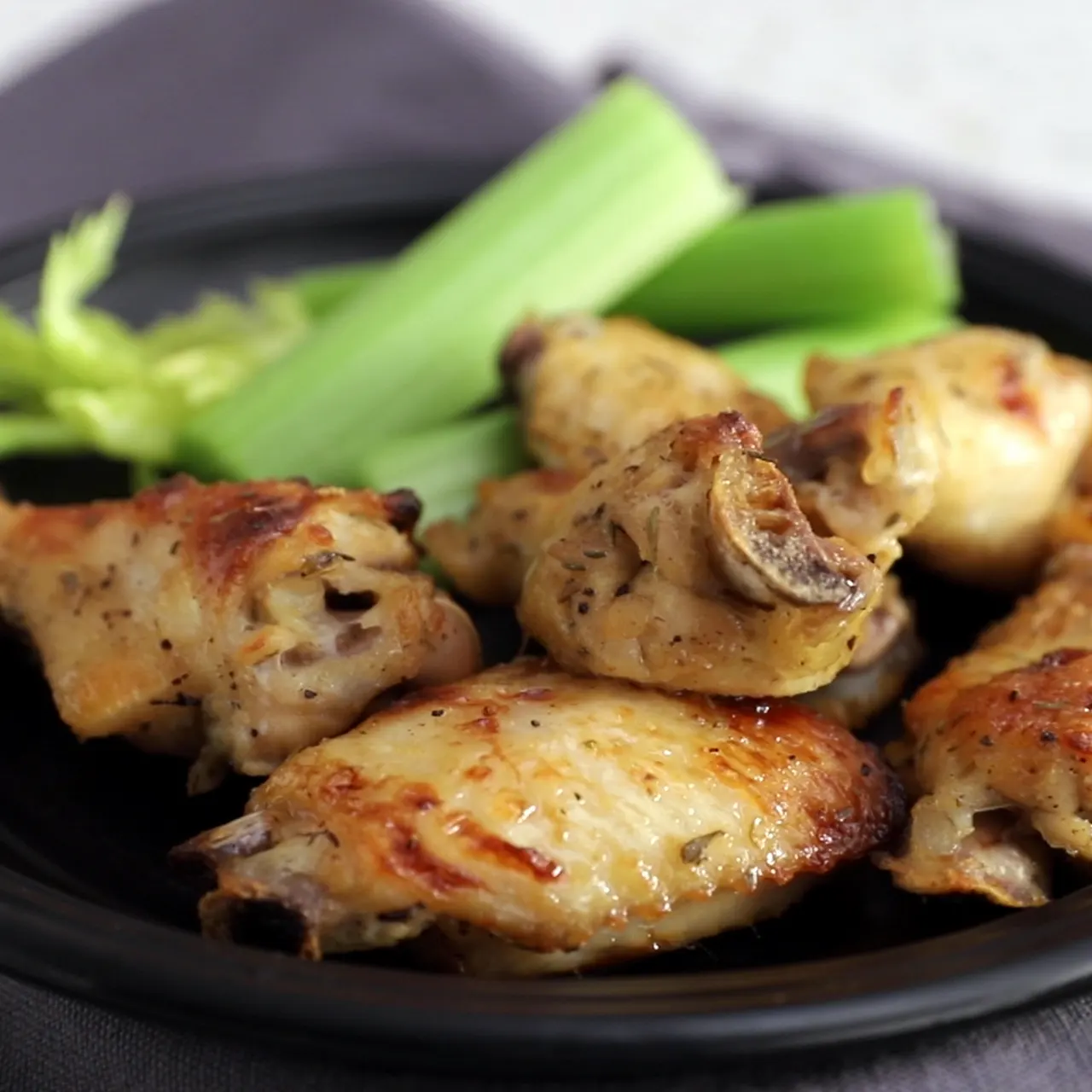 Honey-Dijon Baked Chicken Wings cover