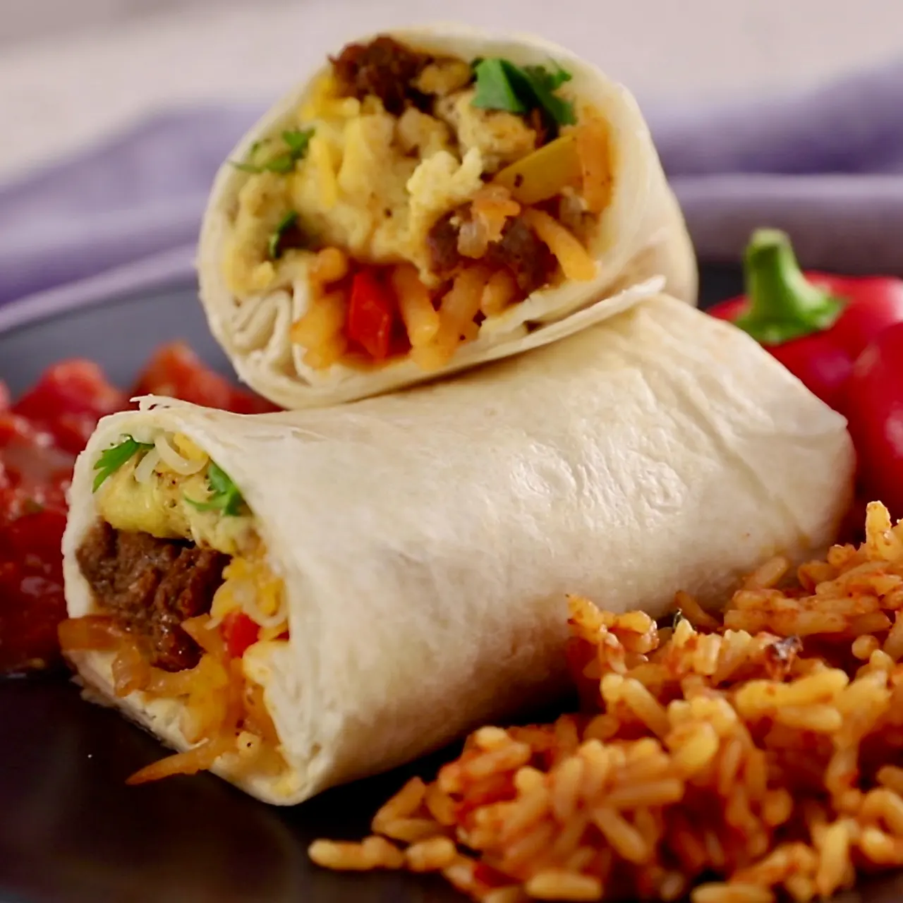 Sheet Pan Chorizo and Potato Breakfast Burritos cover