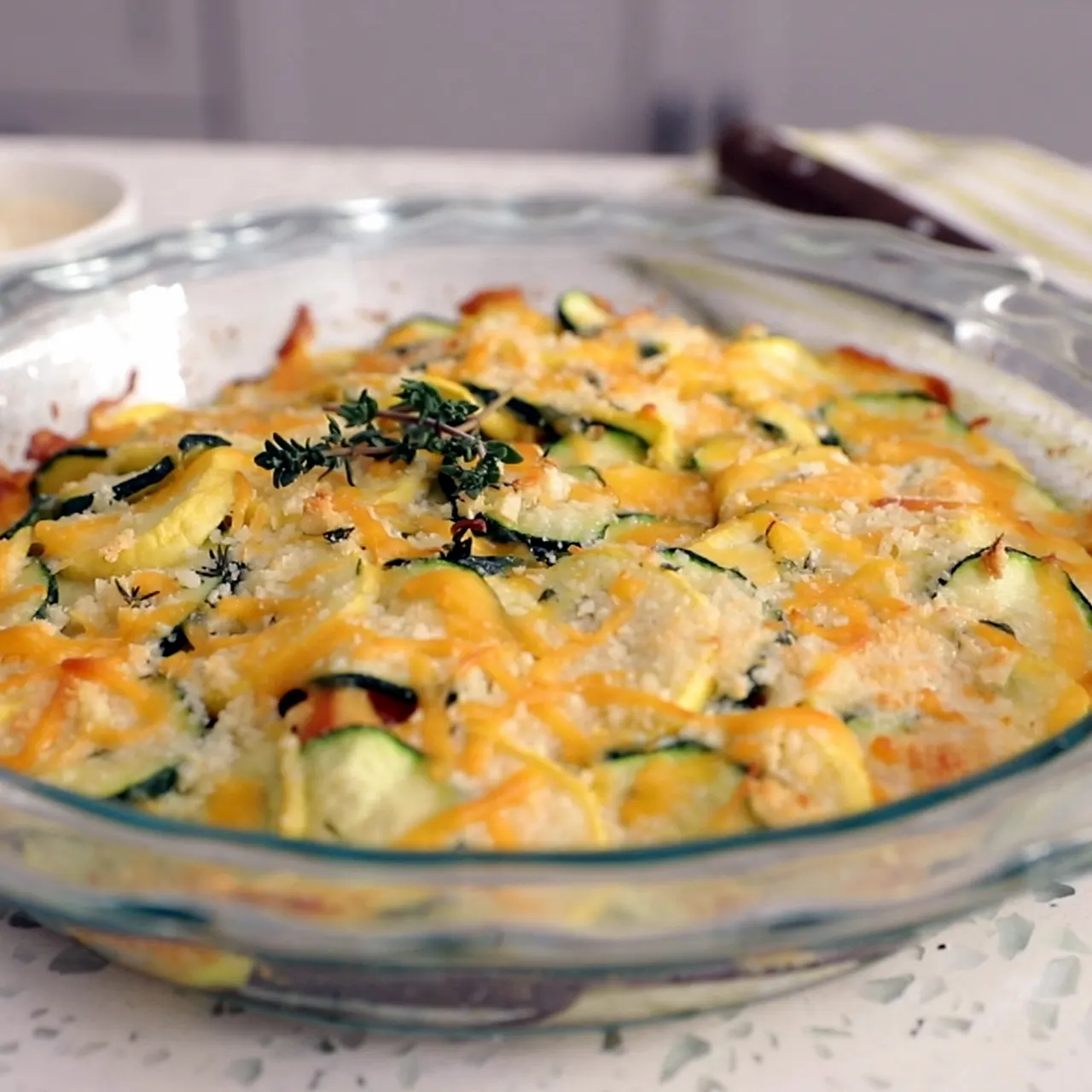 Farmer's Market Vegetable Bake with Sharp Cheddar and Parmesan