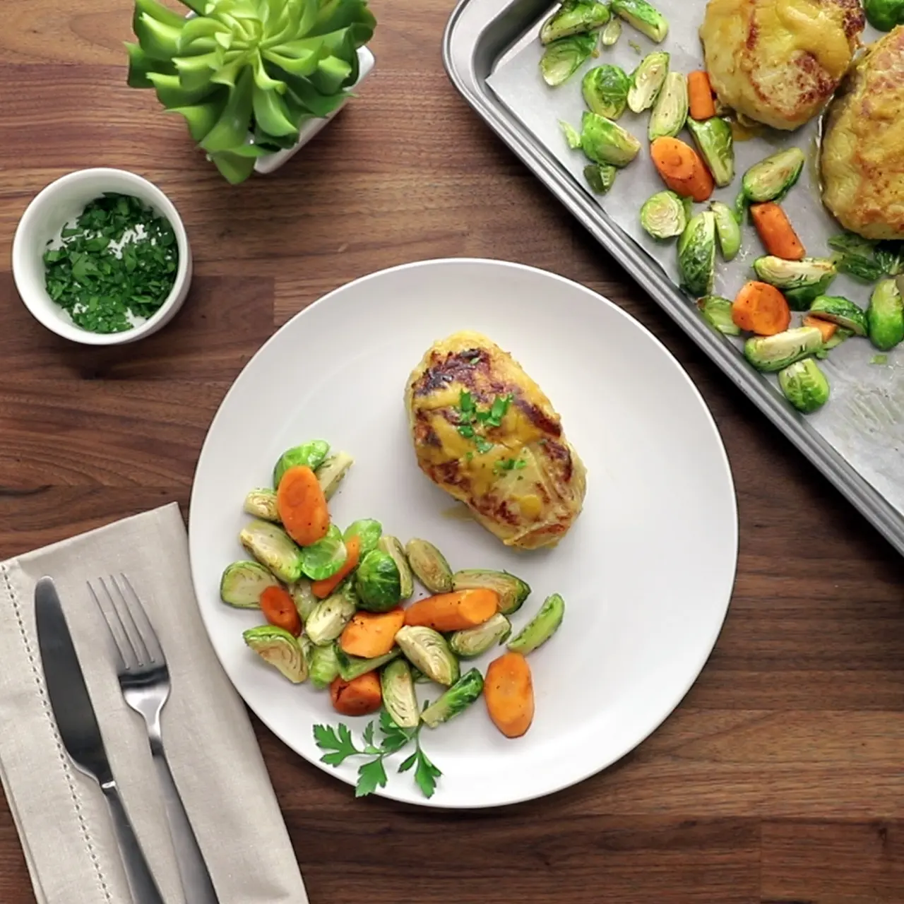 Sheet Pan Honey Mustard Pork Chops with Roasted Veggies cover